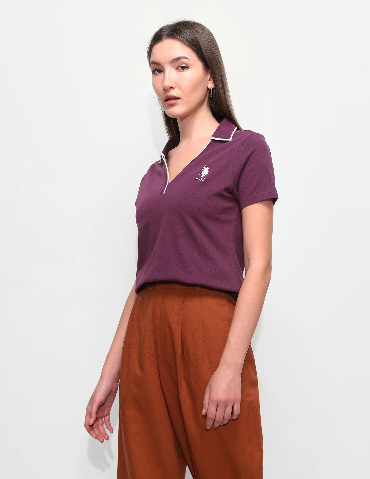 Solid Regular Fit Polo Shirt - Image 4