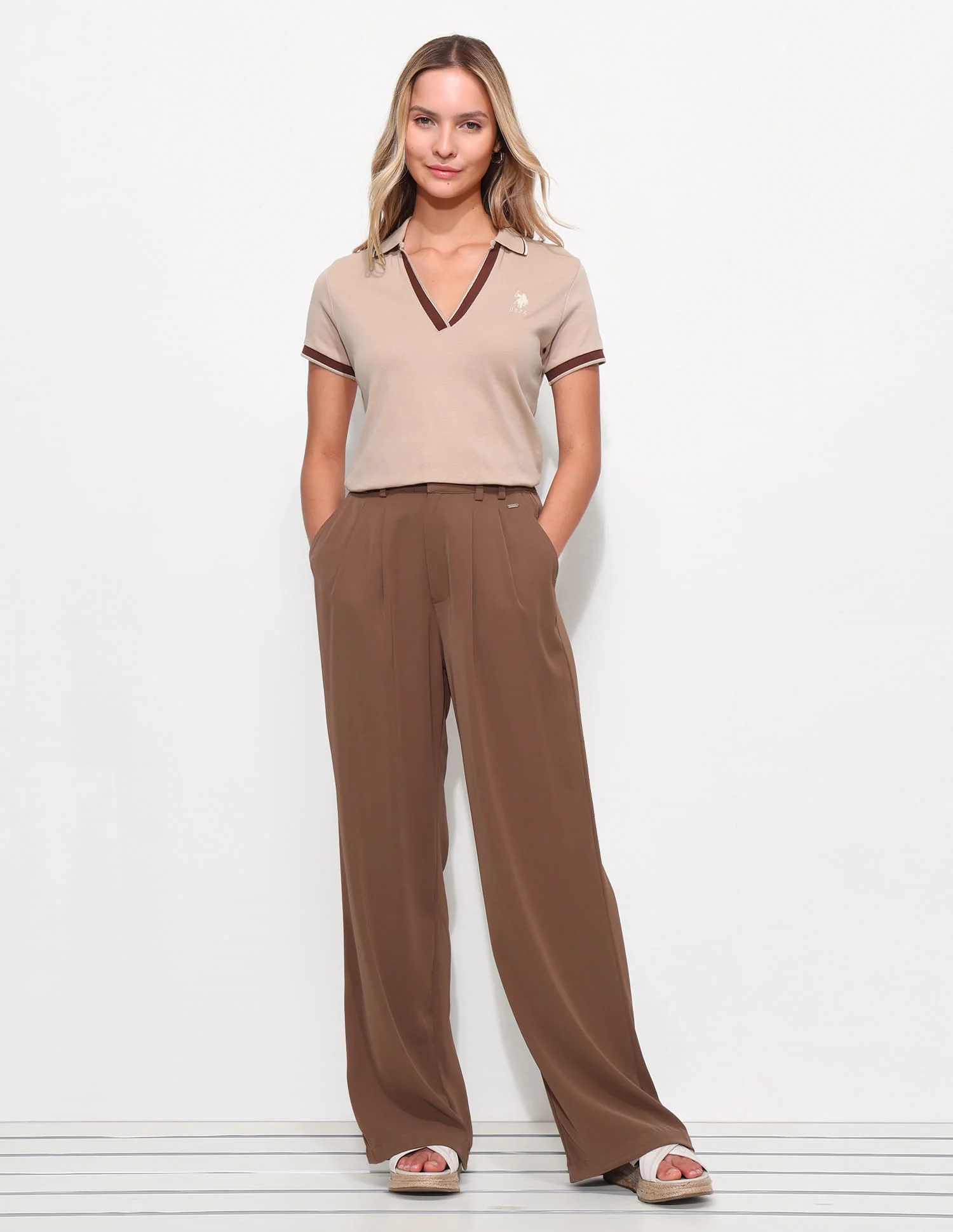 Solid Regular Fit Polo Shirt - Image 3