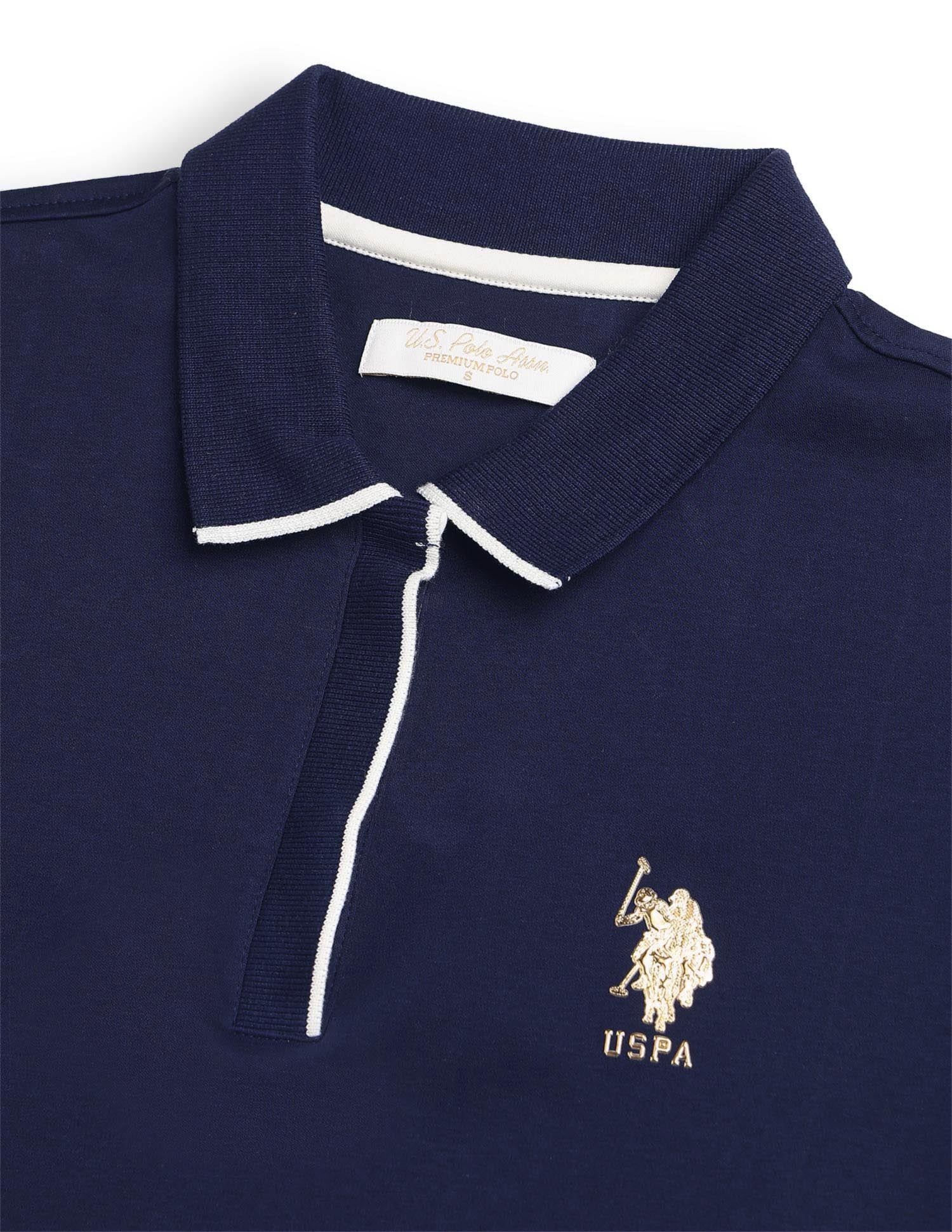 Solid Regular Fit Polo Shirt - Image 8