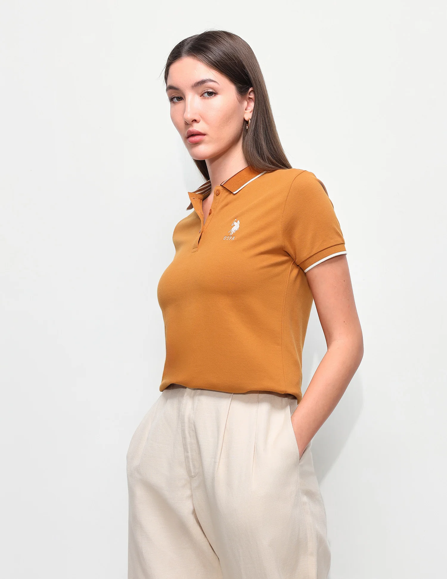 Solid Regular Fit Polo Shirt - Image 4