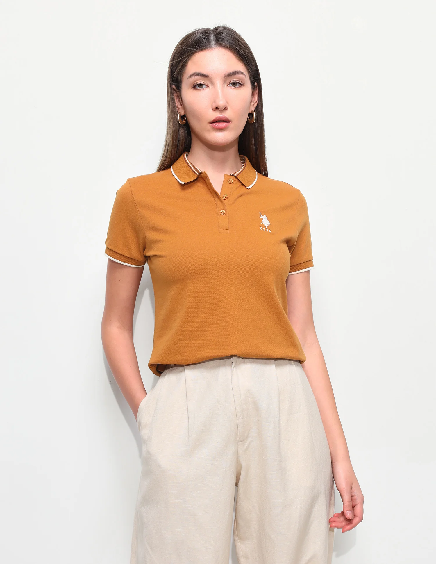 Solid Regular Fit Polo Shirt - Image 6