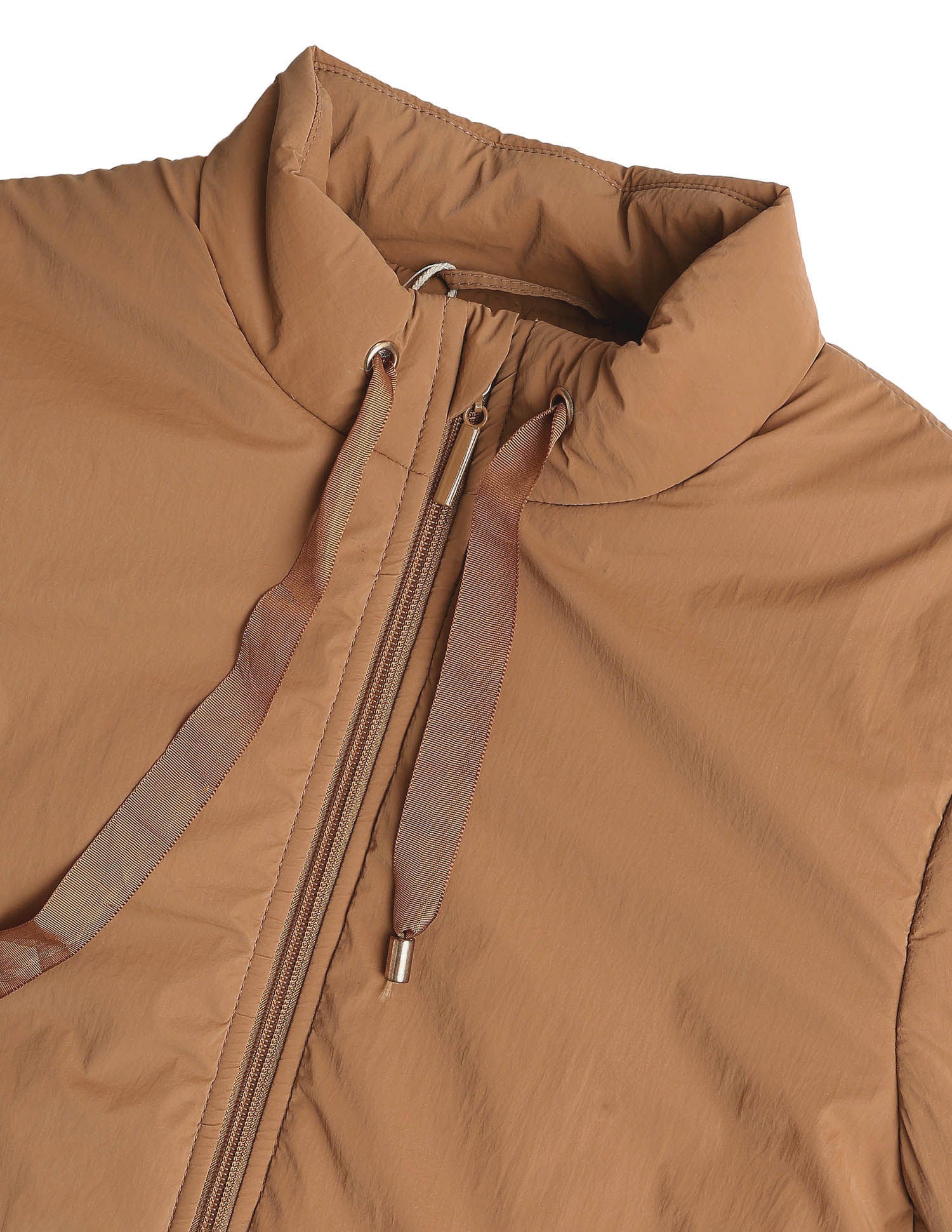 Solid Regular Fit Puffer Jacket - Image 2