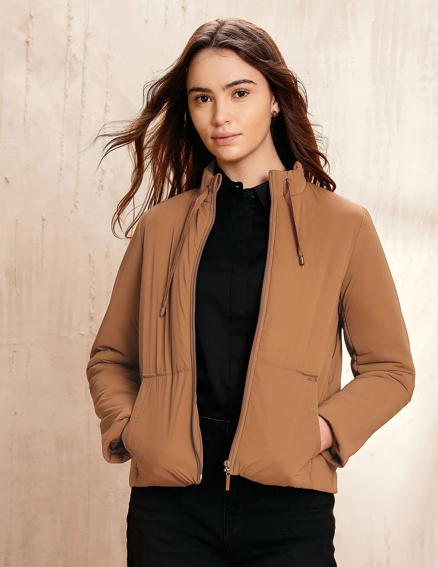 Solid Regular Fit Puffer Jacket - Image 9