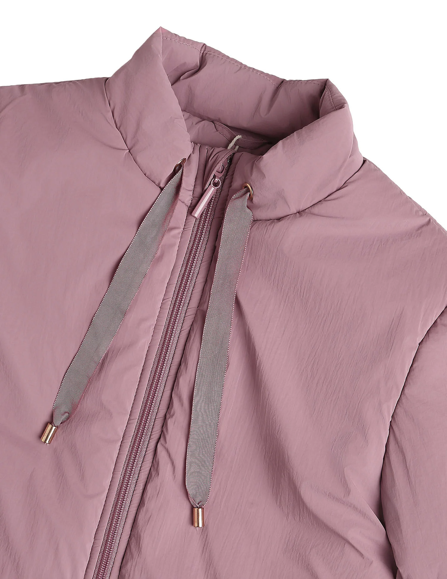 Solid Regular Fit Puffer Jacket - Image 2