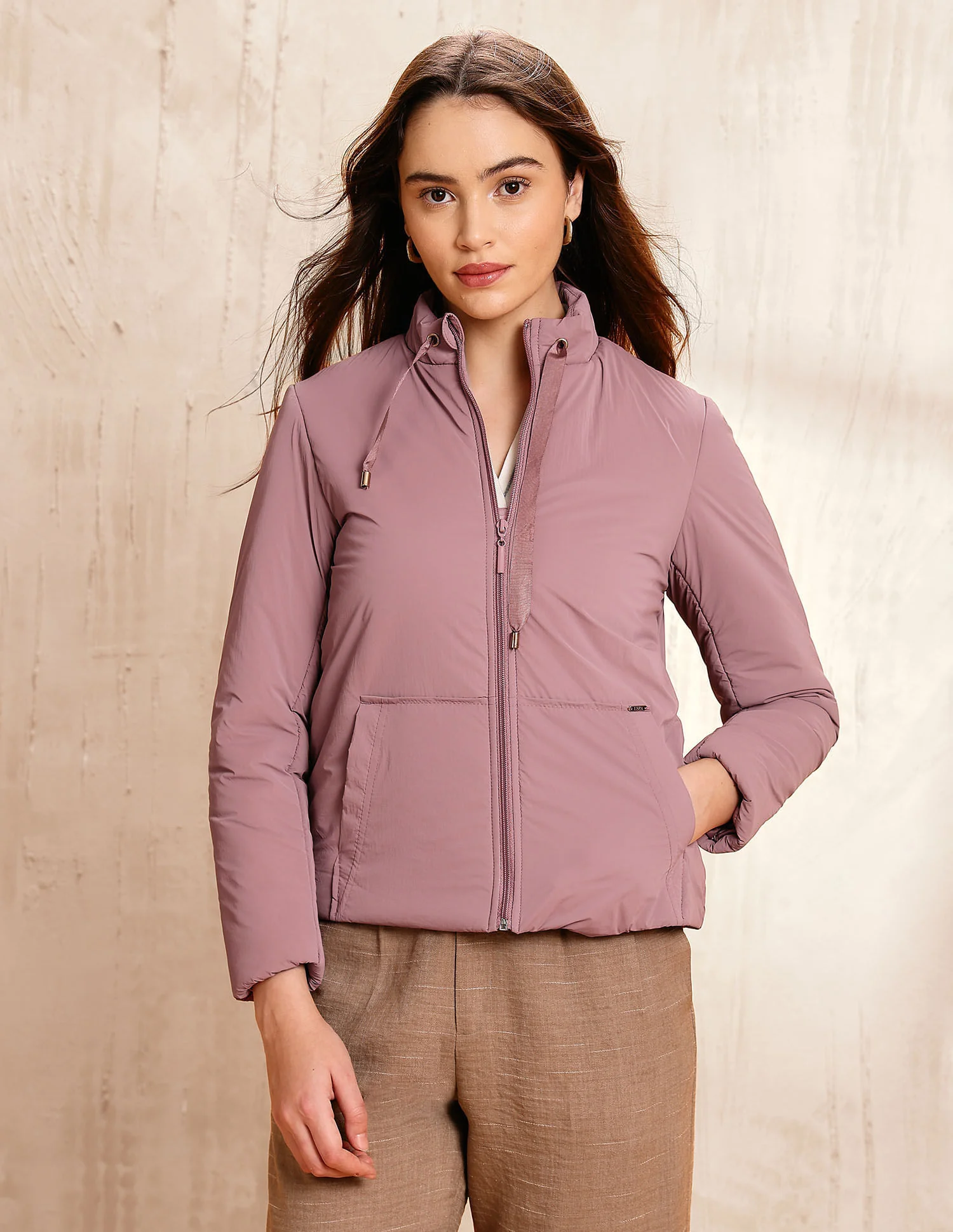 Solid Regular Fit Puffer Jacket - Image 6