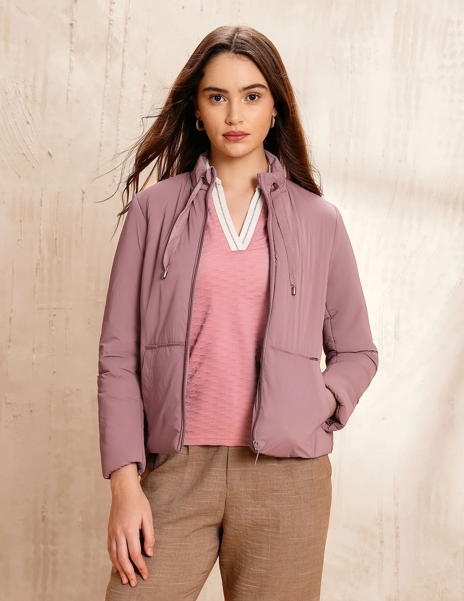 Solid Regular Fit Puffer Jacket - Image 9