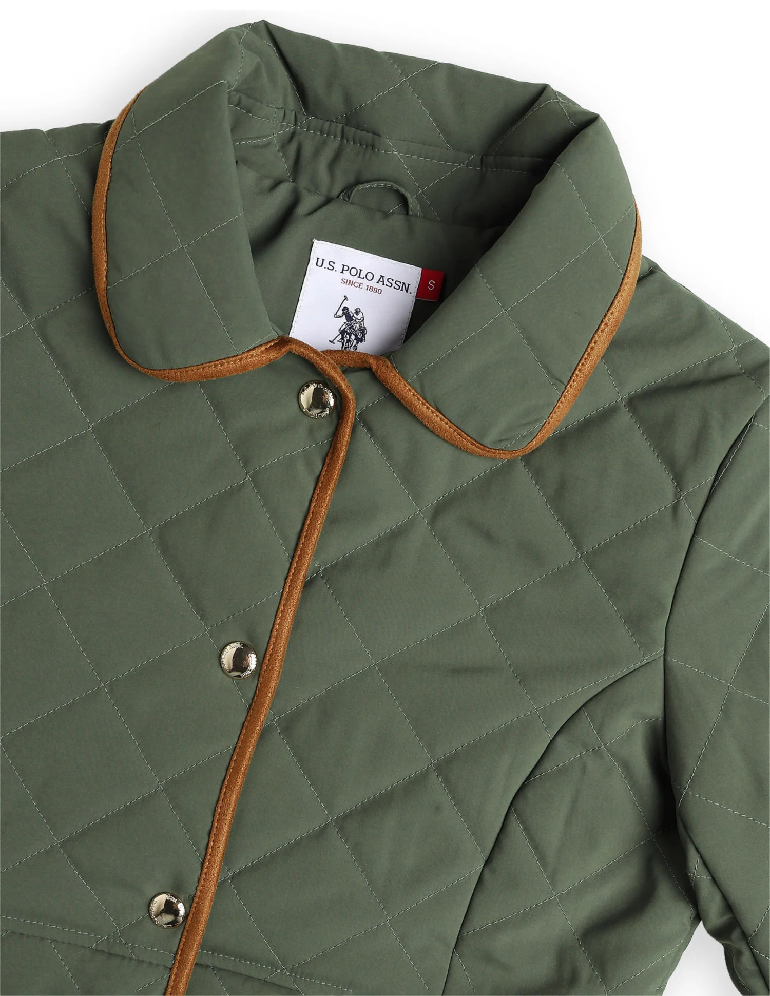 Solid Regular Fit Quilted Jacket - Image 2