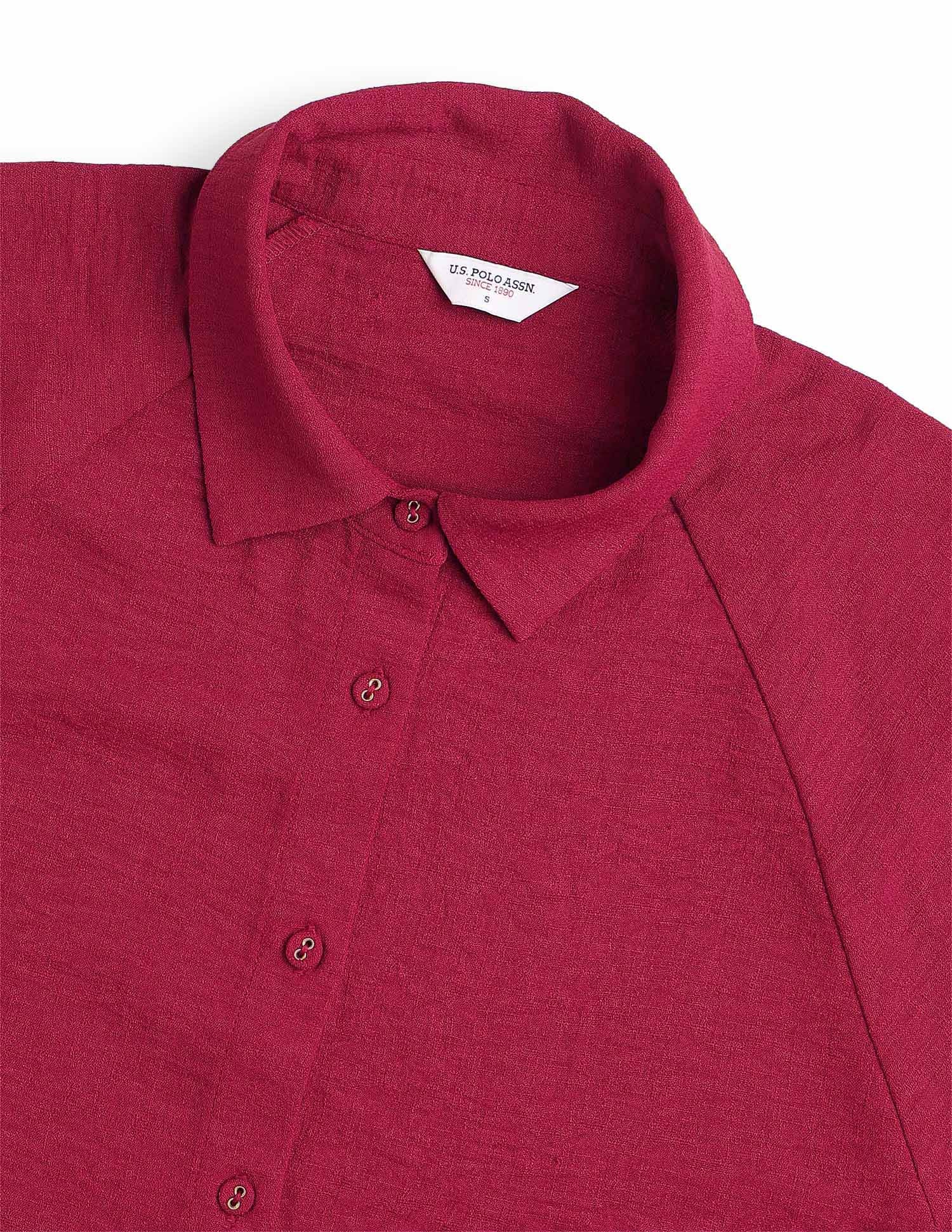 Solid Regular Fit Raglan Shirt - Image 8