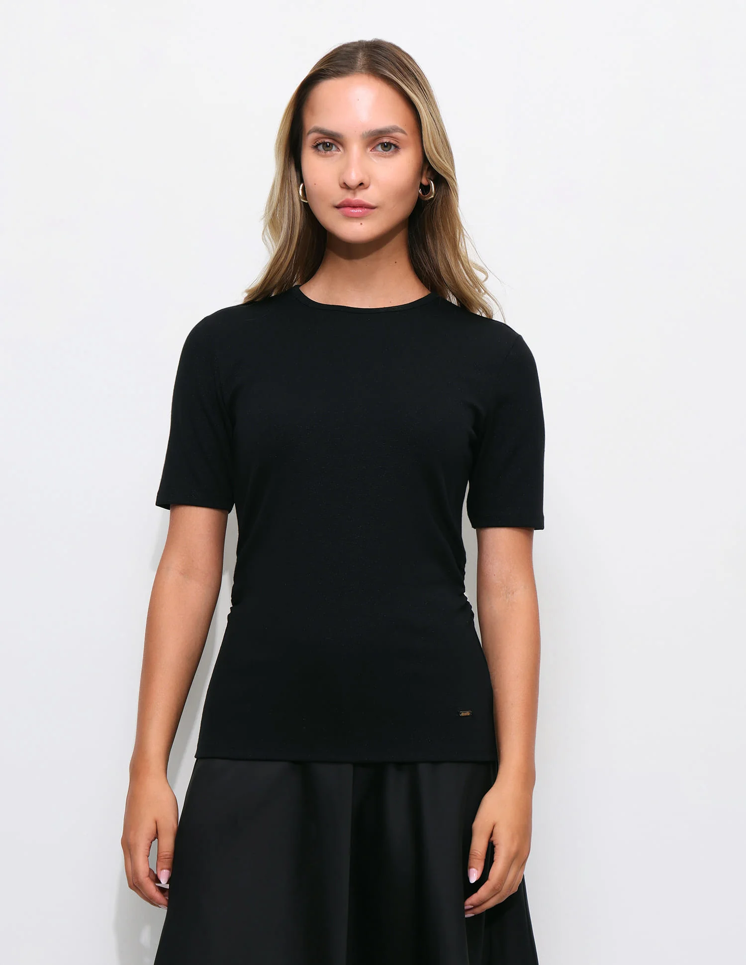 Solid Regular Fit Ruched Top - Image 6