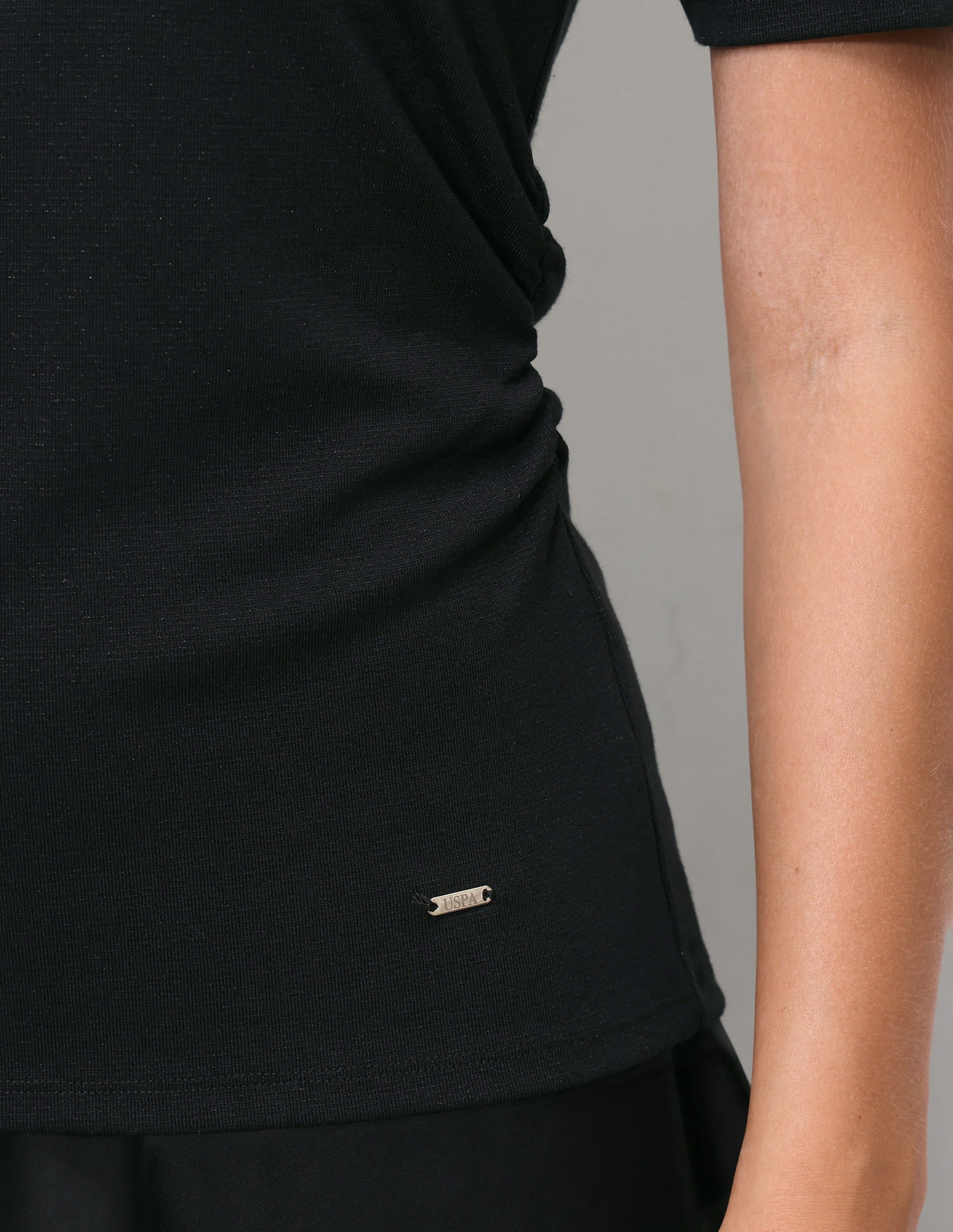 Solid Regular Fit Ruched Top - Image 9