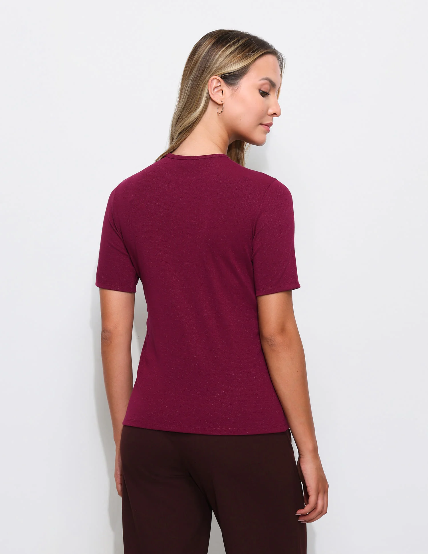 Solid Regular Fit Ruched Top - Image 5