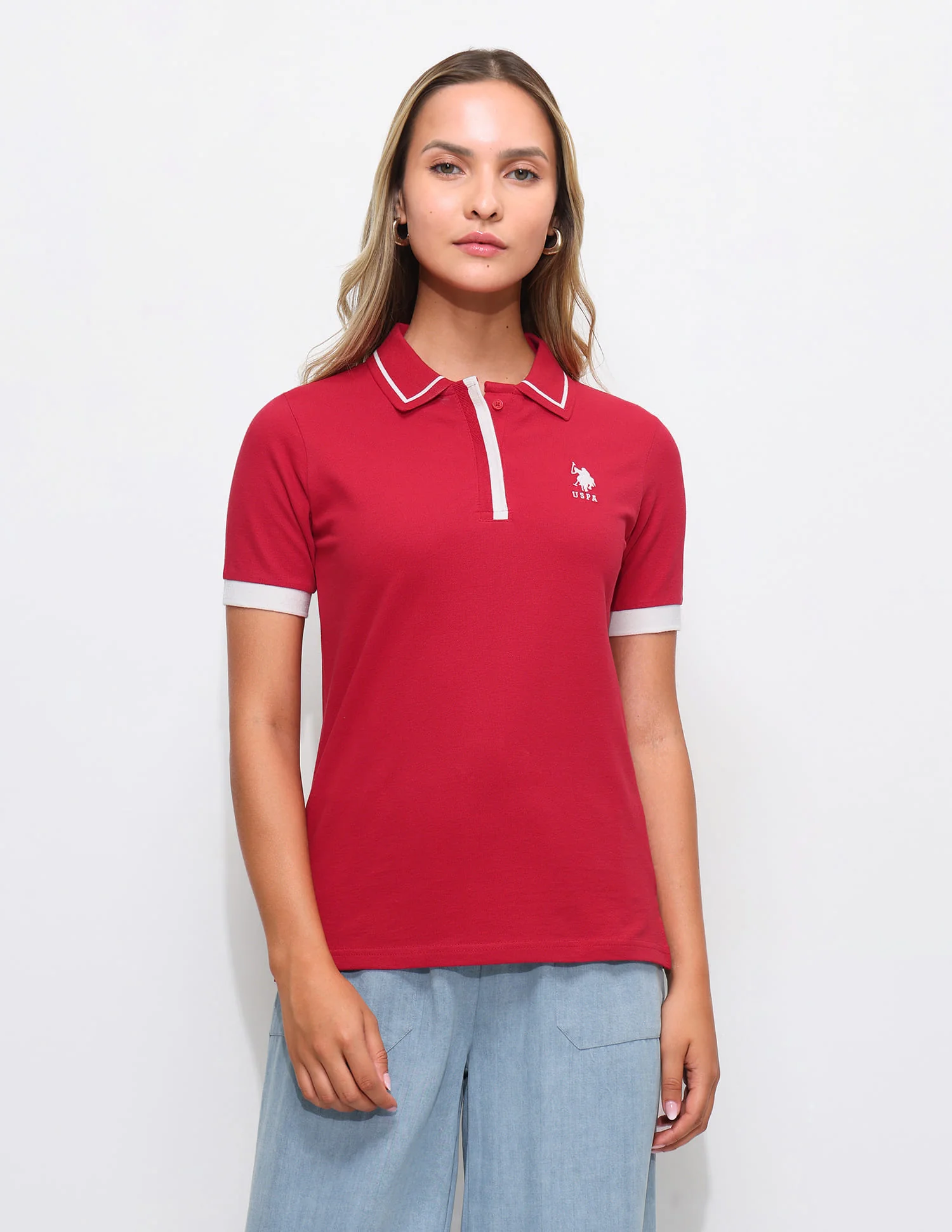 Solid Regular Fit Tipped collar Polo shirt - Image 6