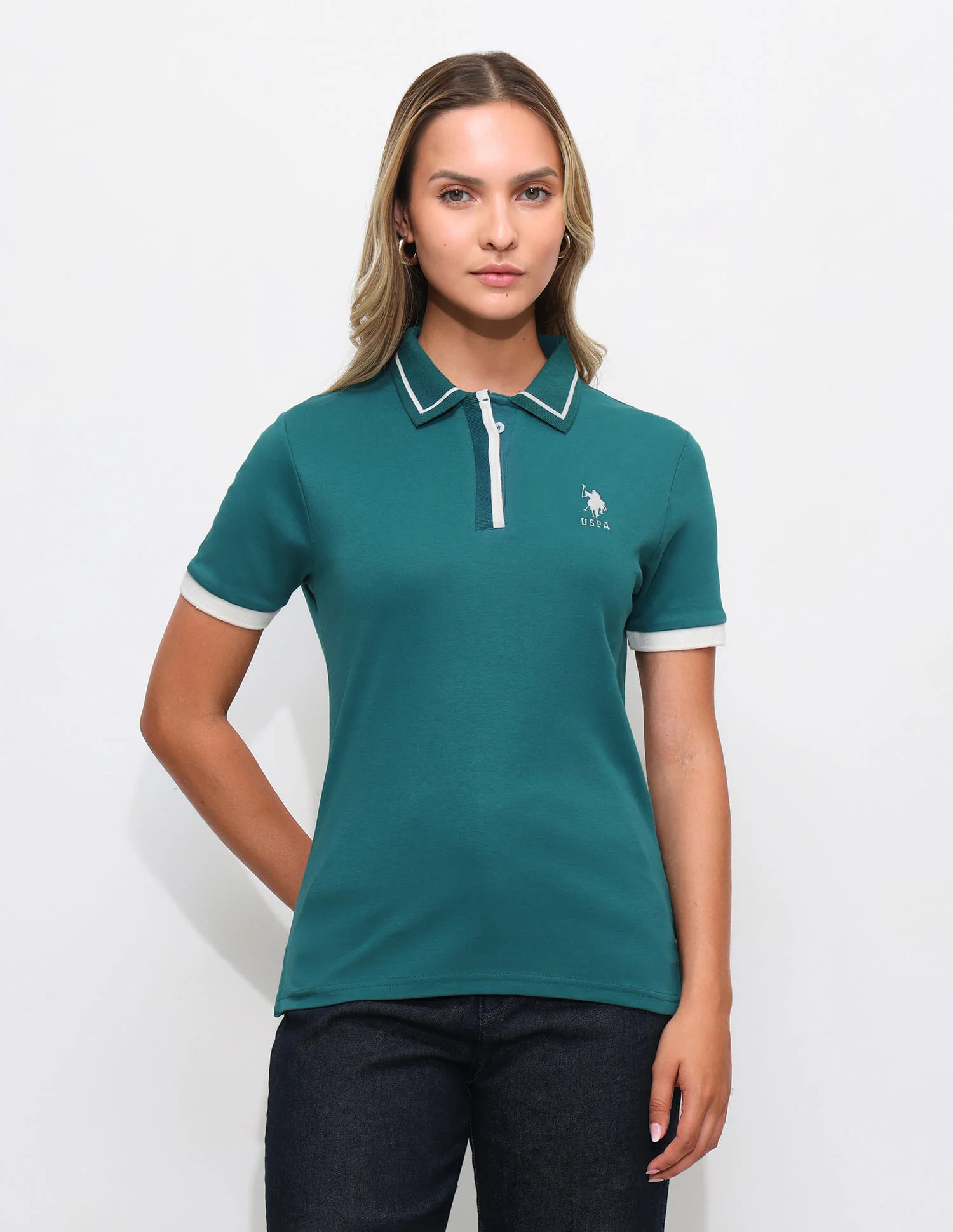 Solid Regular Fit Tpped collar Polo shirt - Image 6