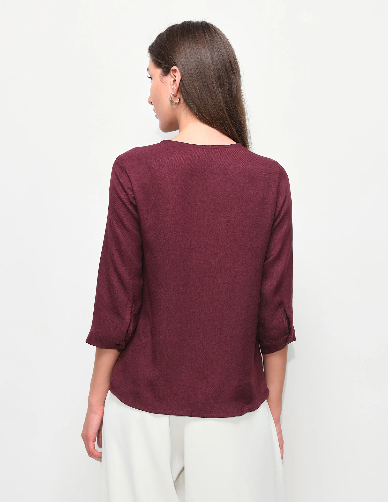 Solid Regular Fit Zipper Top - Image 5
