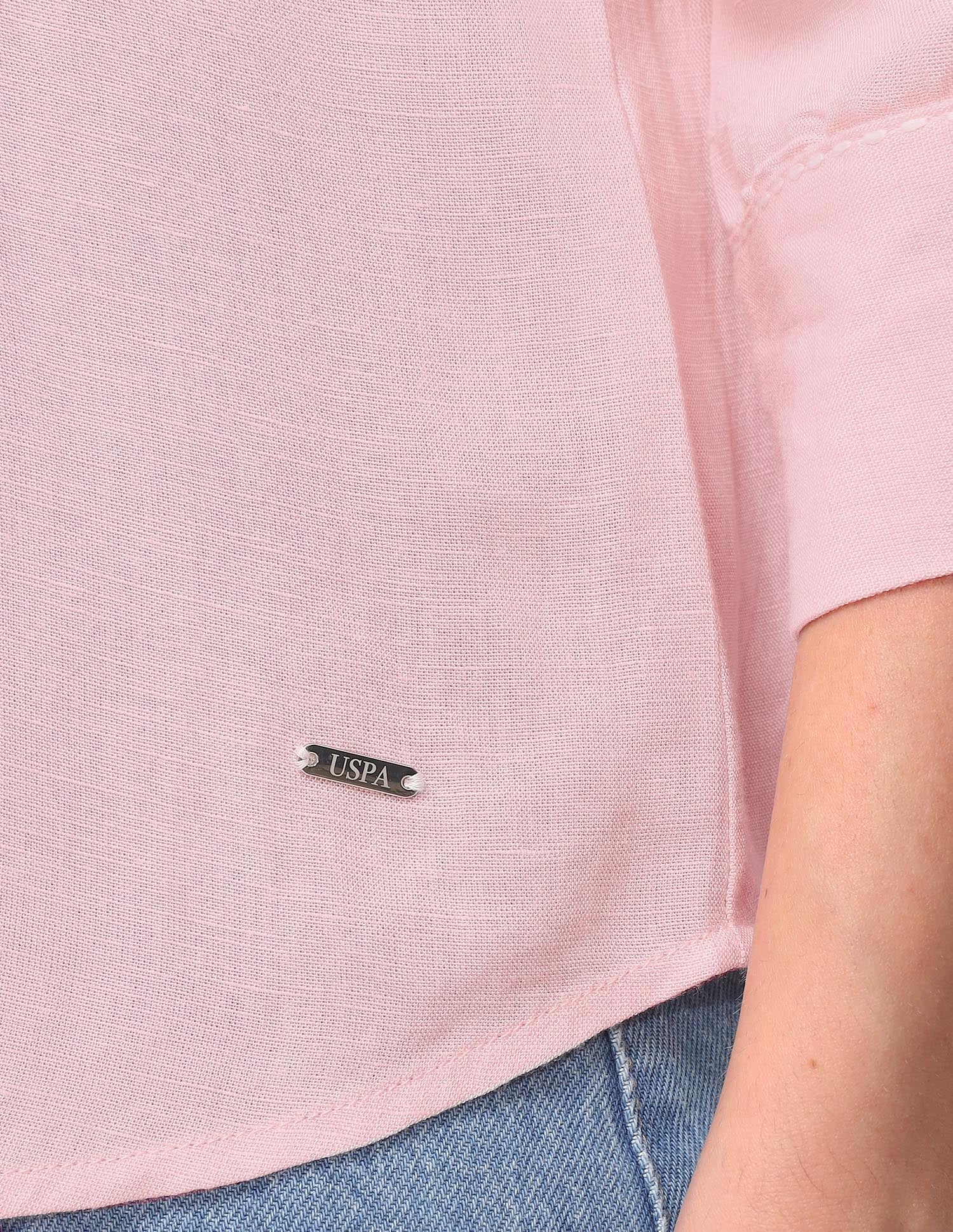 Solid Relaxed Fit Drop Shoulder Shirt - Image 10