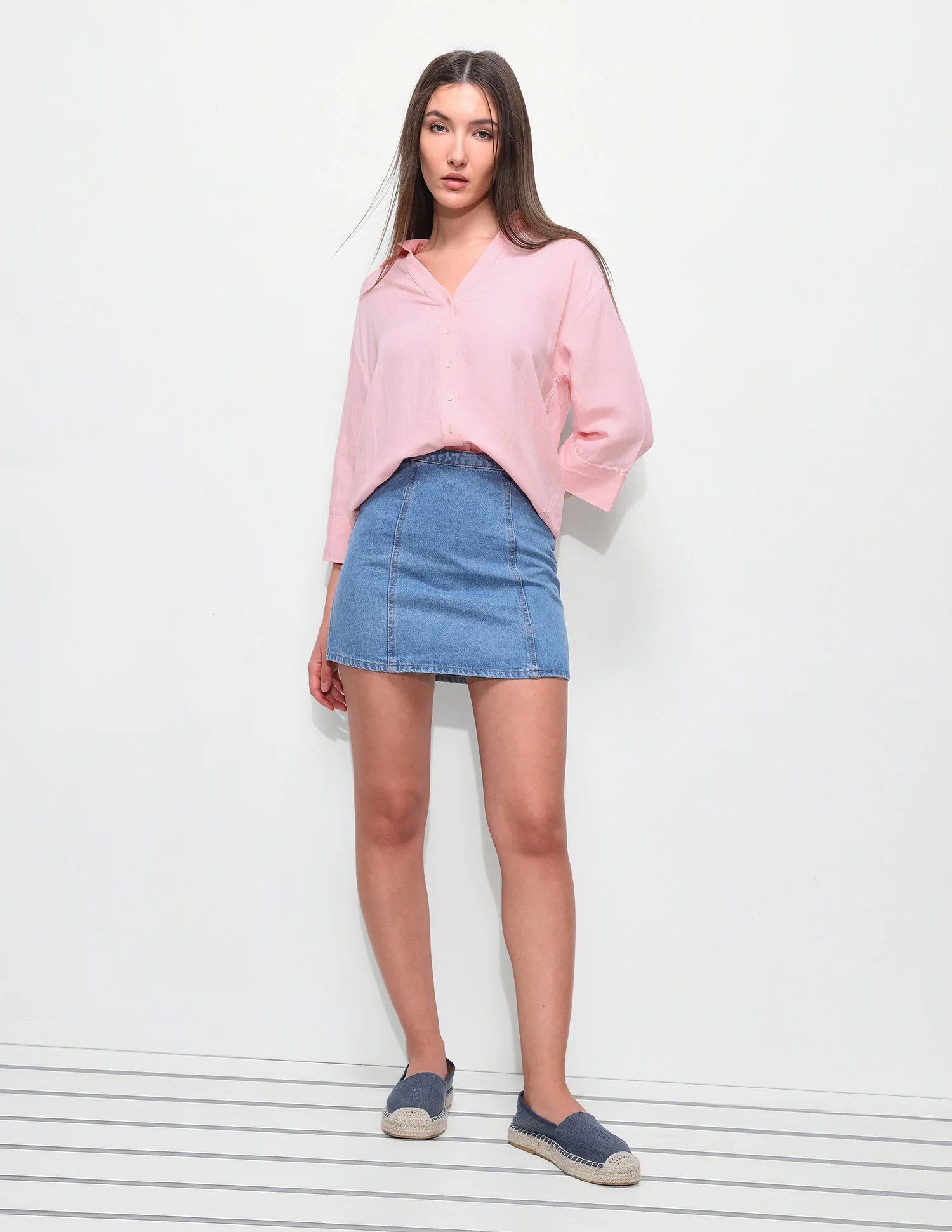 Solid Relaxed Fit Drop Shoulder Shirt - Image 3