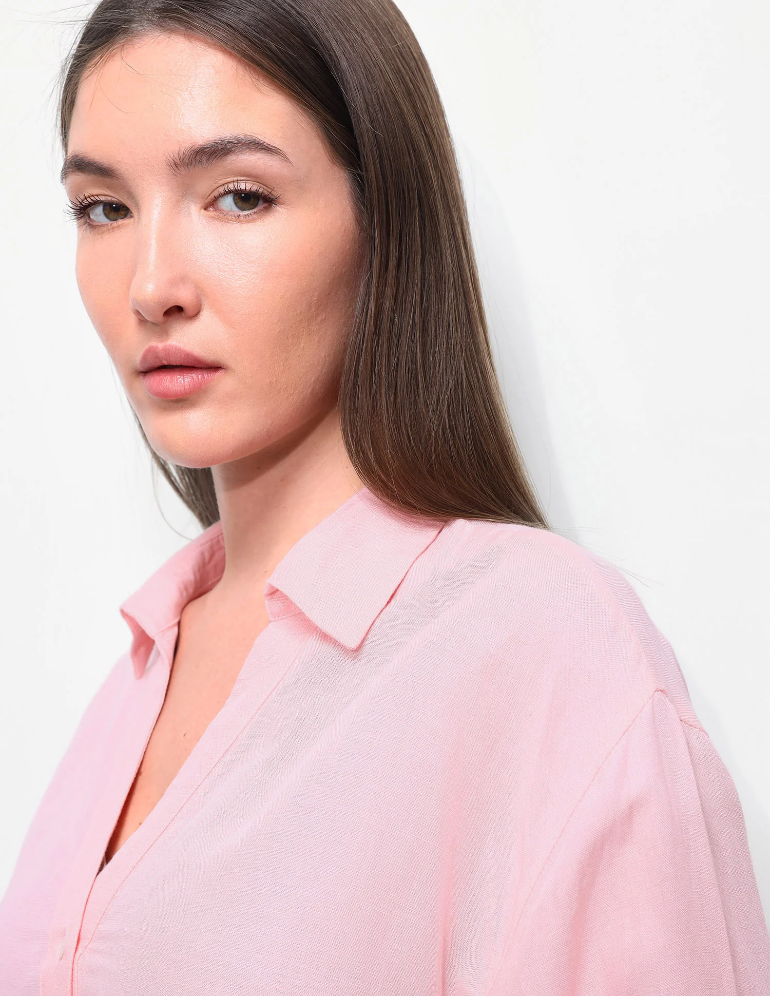 Solid Relaxed Fit Drop Shoulder Shirt - Image 7
