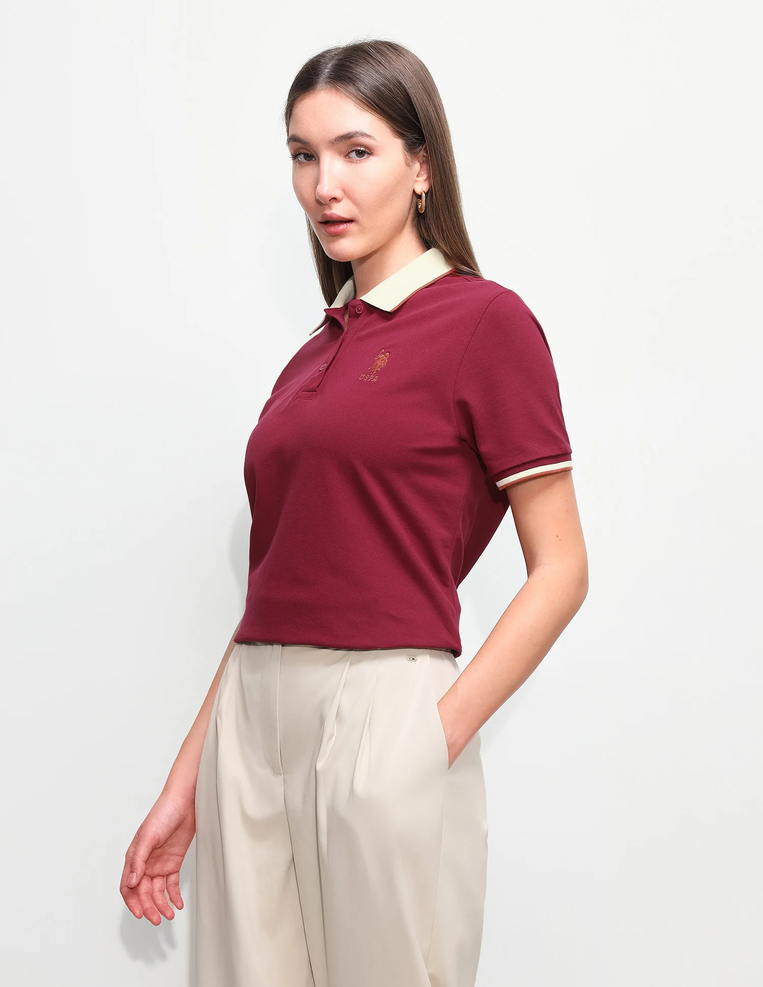 Solid Relaxed Fit Polo Shirt - Image 4