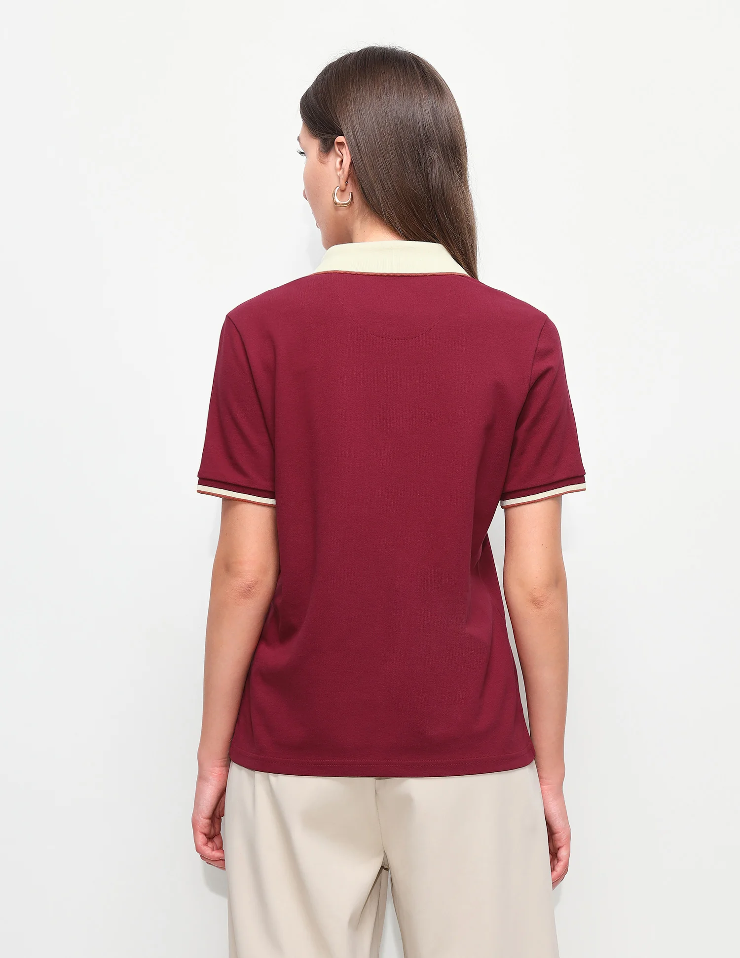 Solid Relaxed Fit Polo Shirt - Image 5