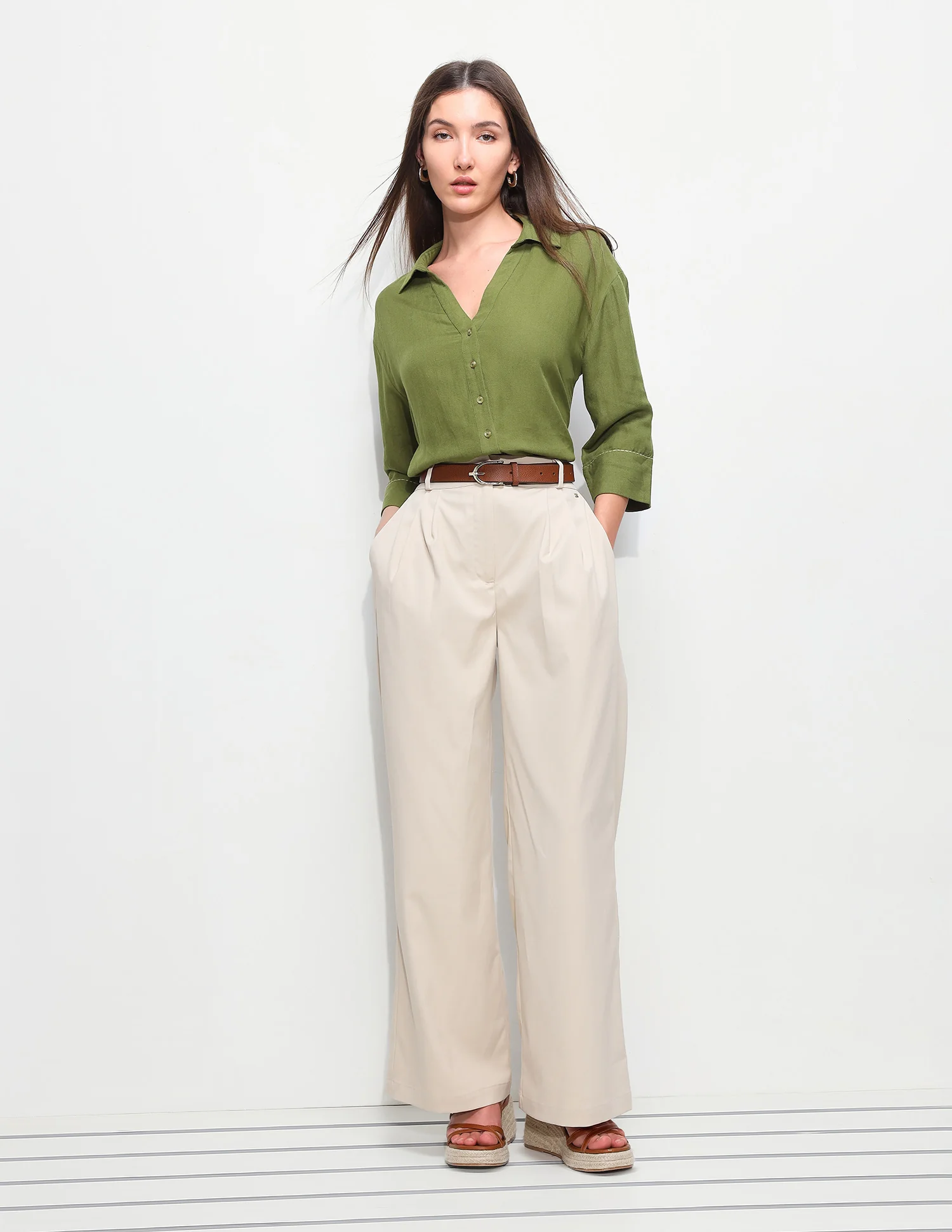 Solid Relaxed Fit Shirt - Image 3