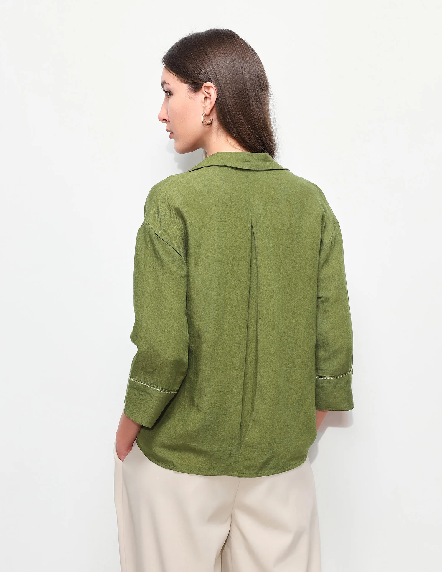 Solid Relaxed Fit Shirt - Image 5