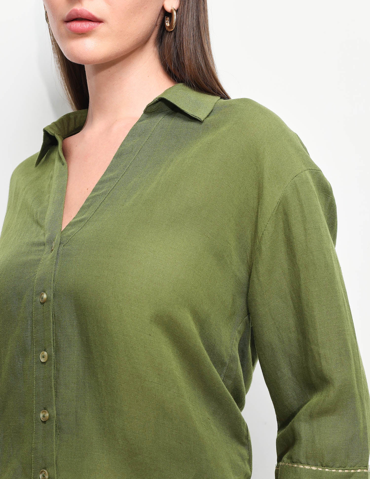 Solid Relaxed Fit Shirt - Image 7