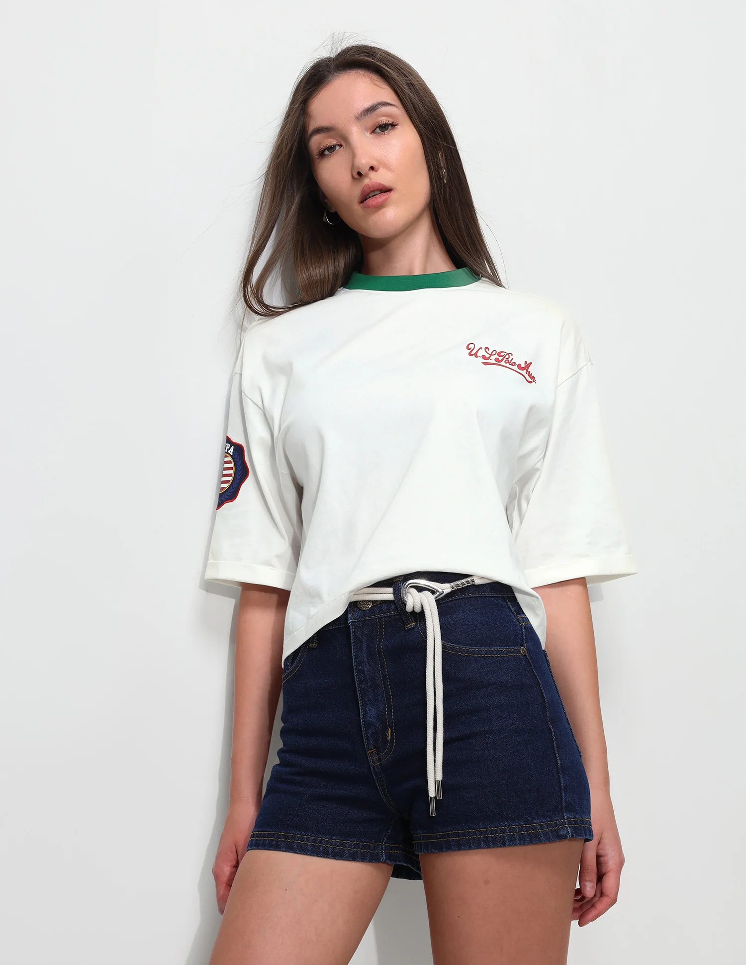 Solid Varsity Boxy Fit T-Shirt