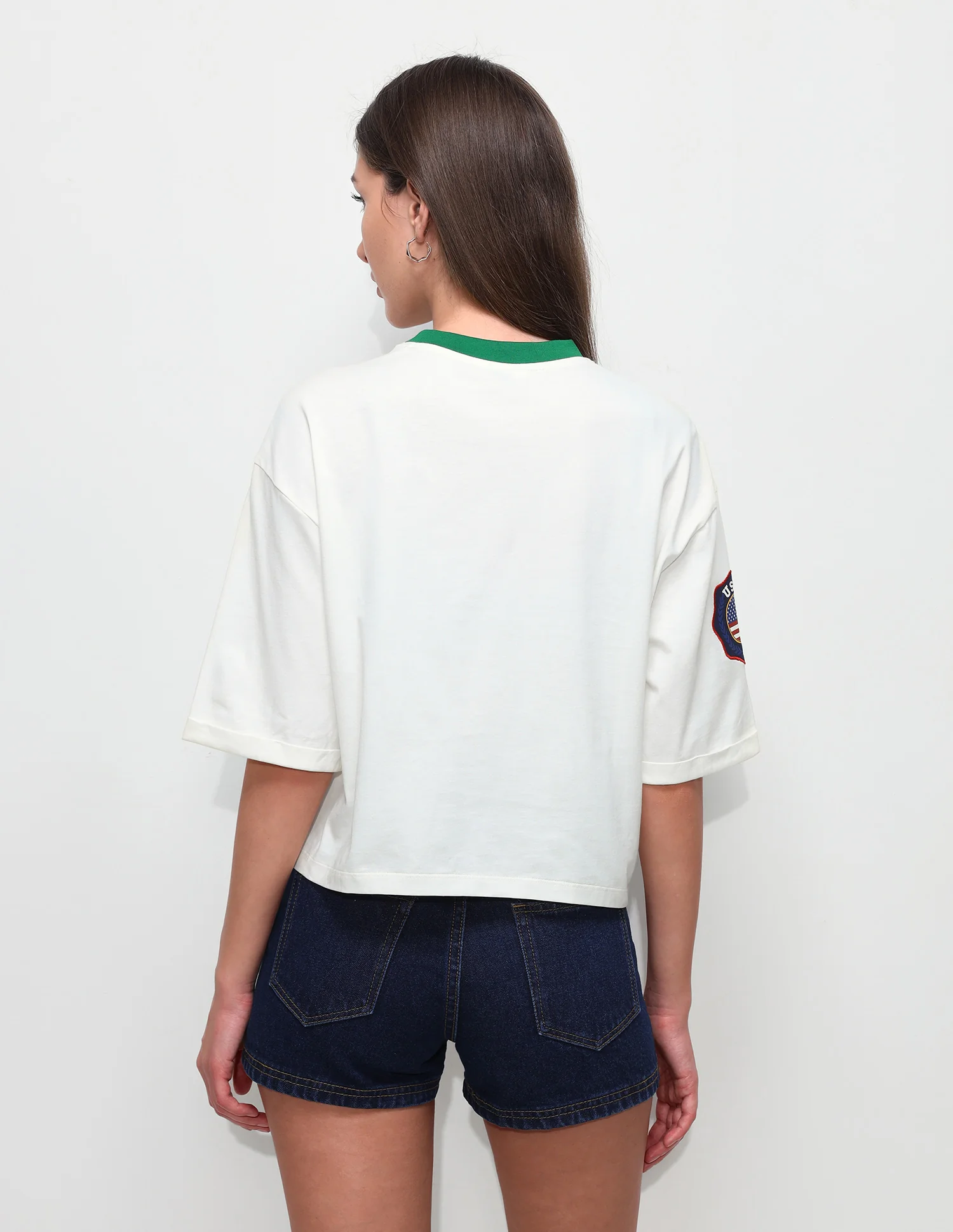 Solid Varsity Boxy Fit T-Shirt - Image 5