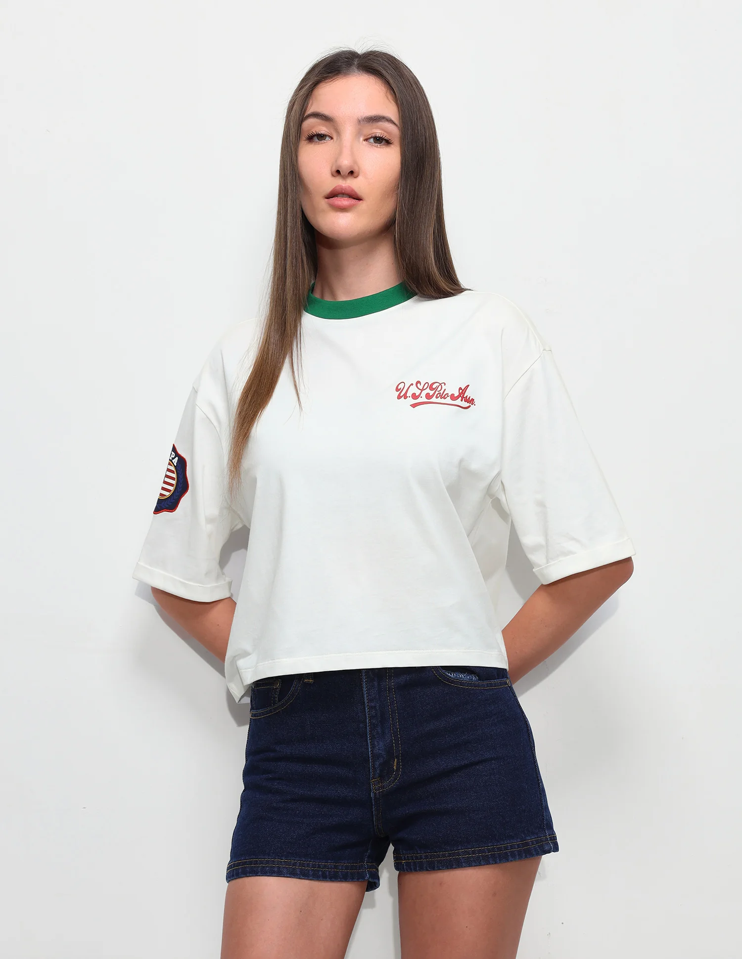 Solid Varsity Boxy Fit T-Shirt - Image 6