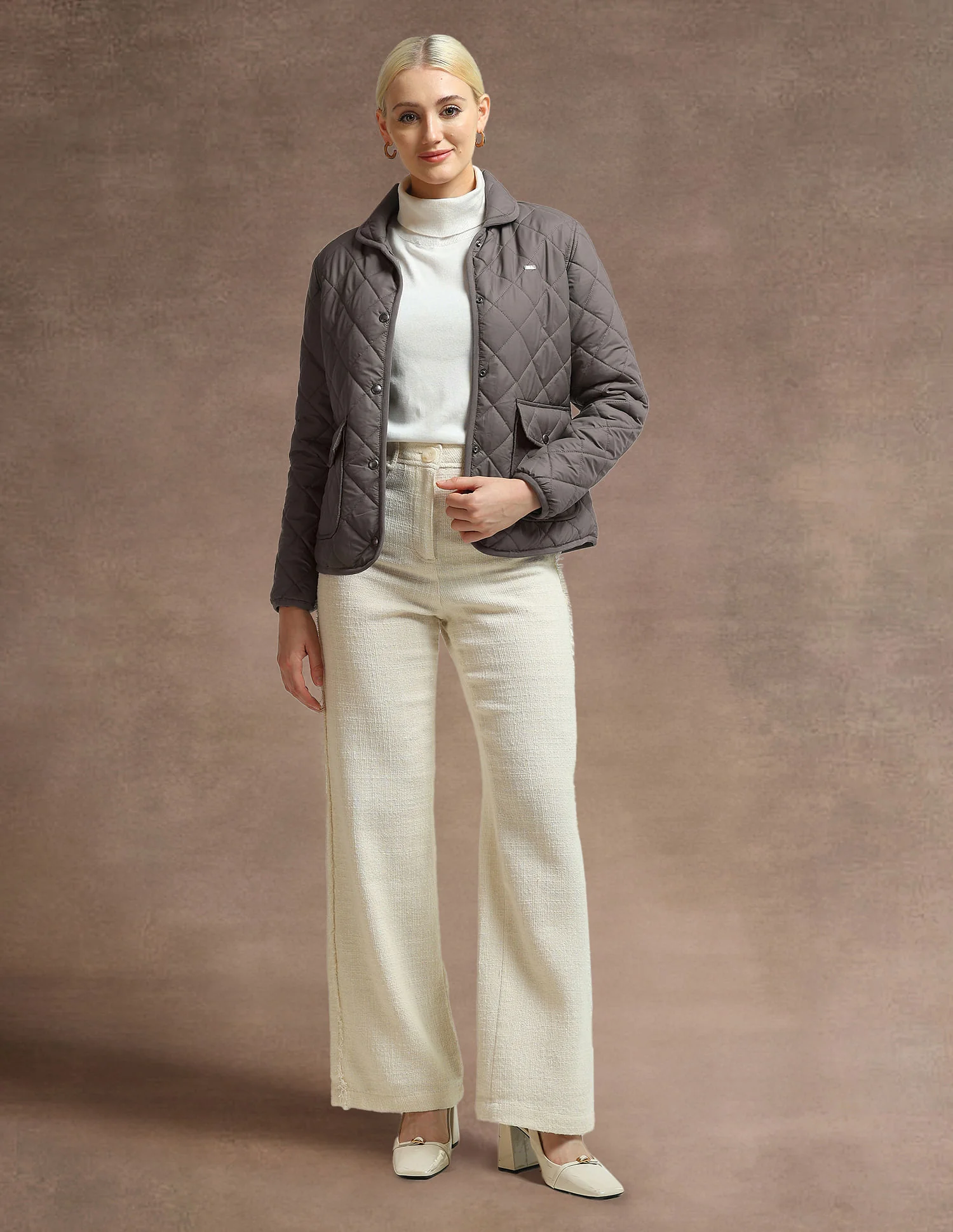 Spread Collar Puffer Jacket - Image 3