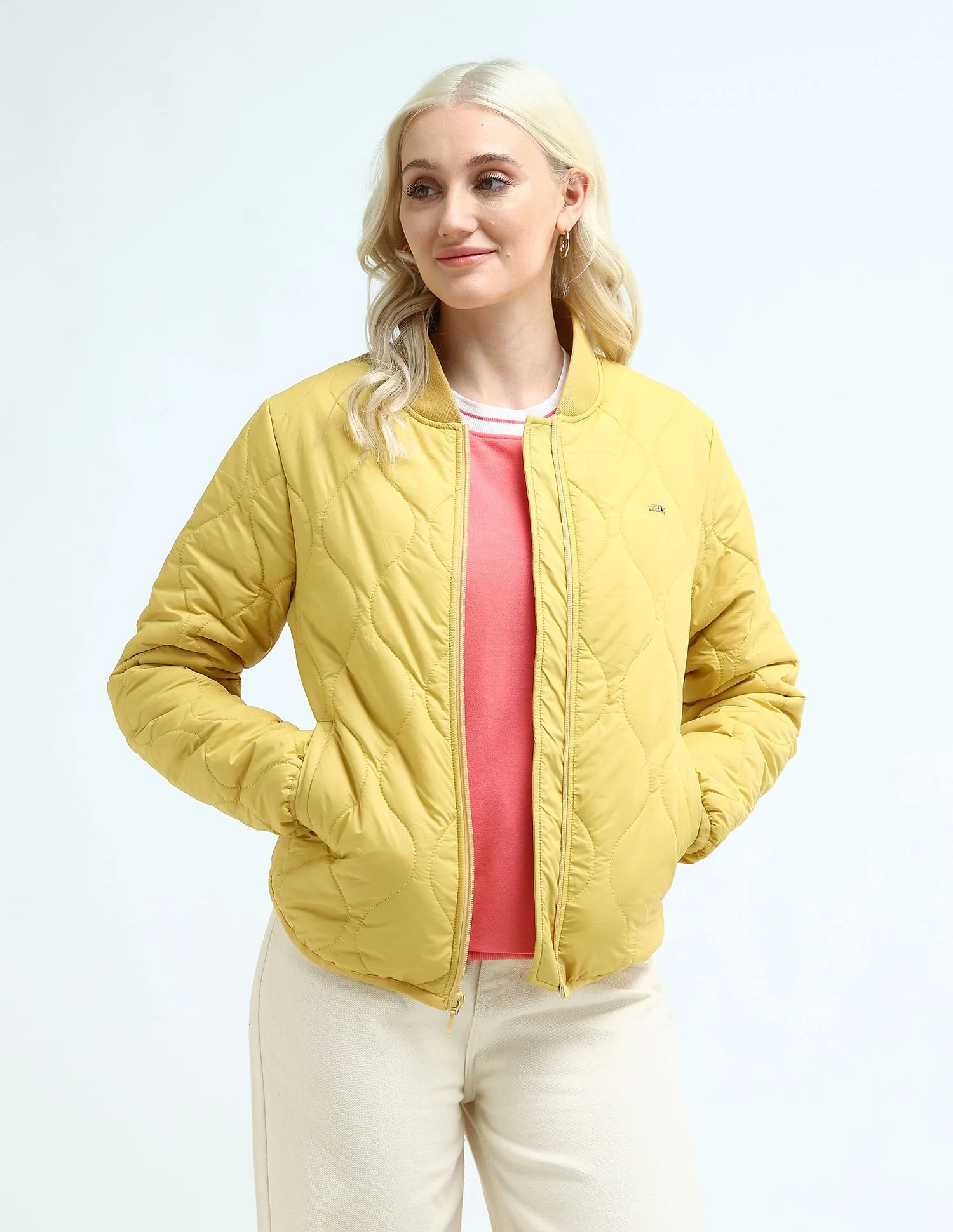 Stand Collar Quilted Jacket