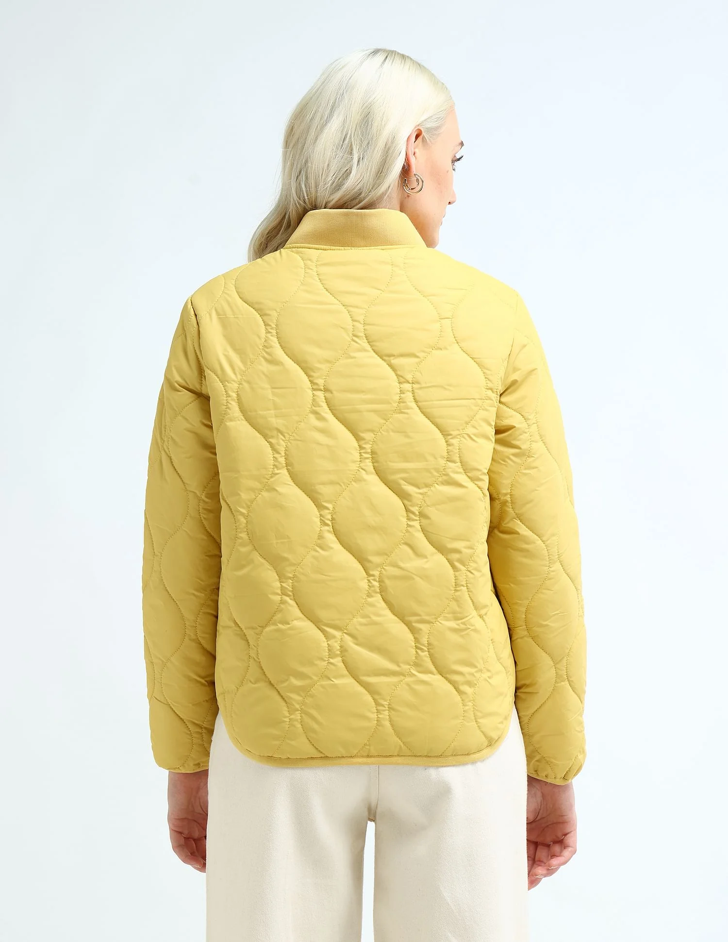 Stand Collar Quilted Jacket - Image 5