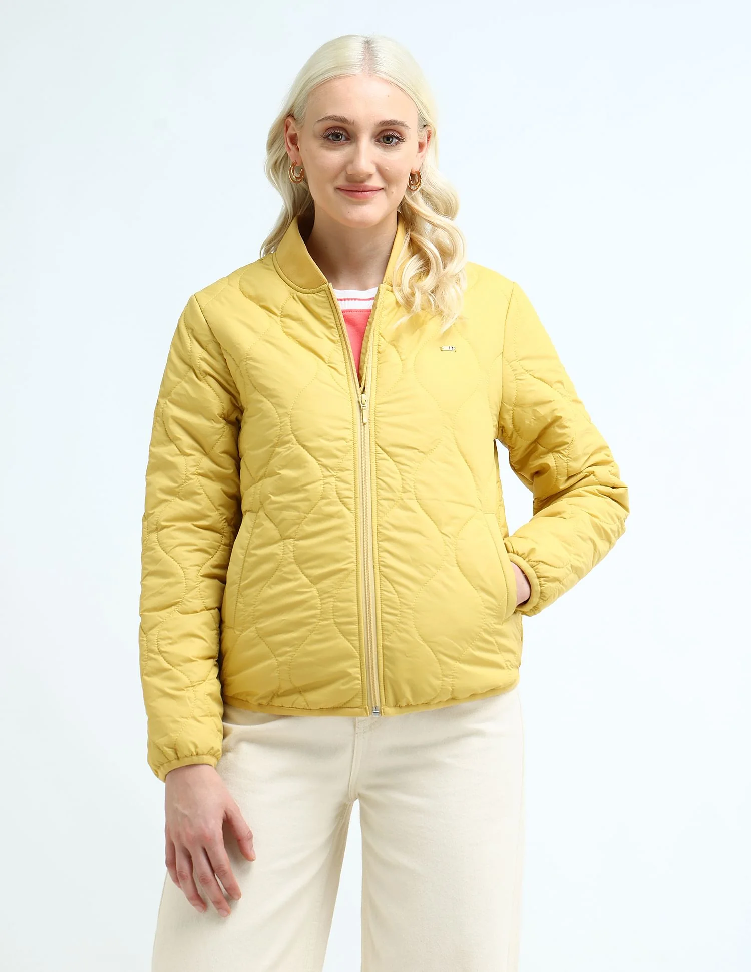 Stand Collar Quilted Jacket - Image 6