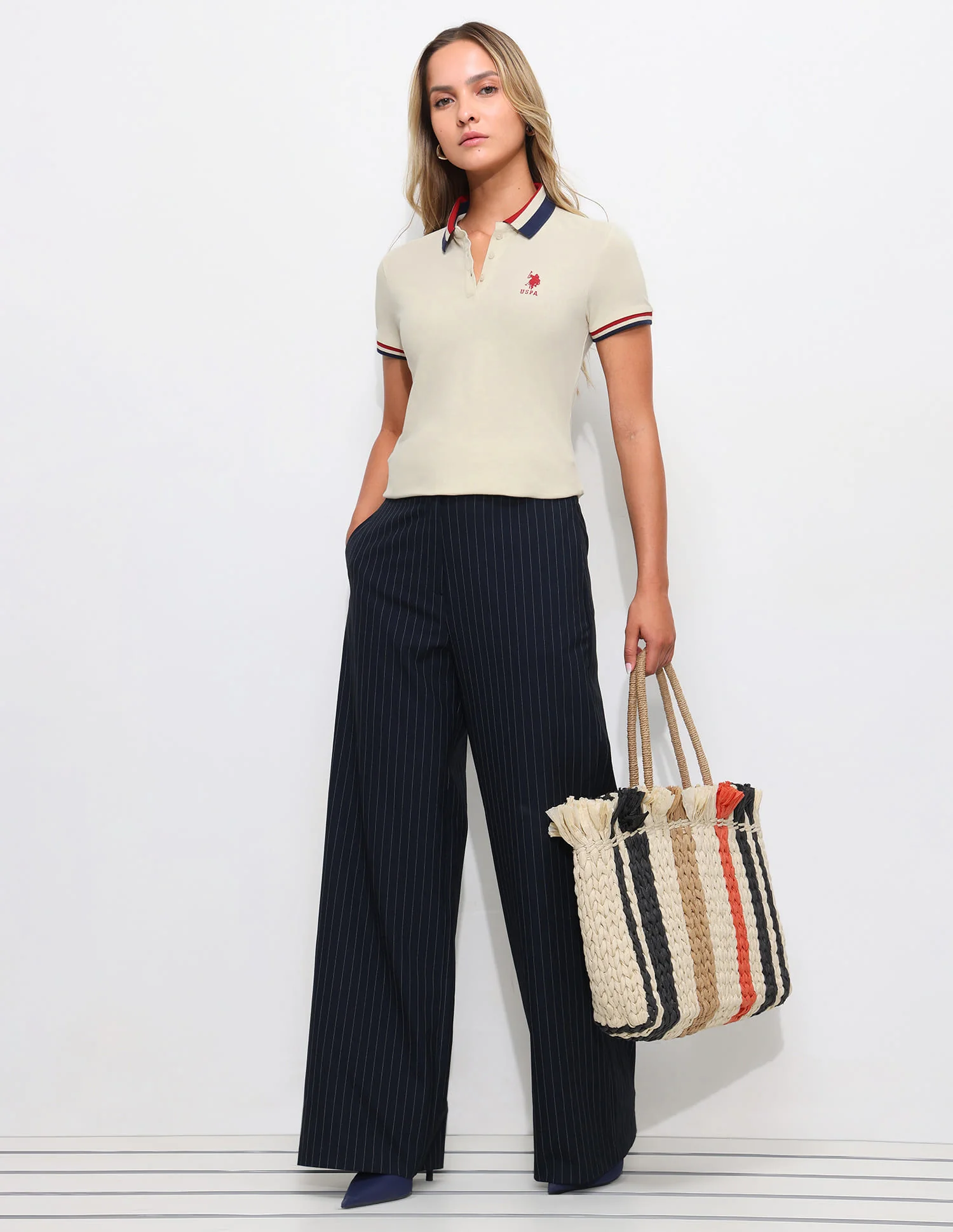 Striped Collar Polo Shirt - Image 3