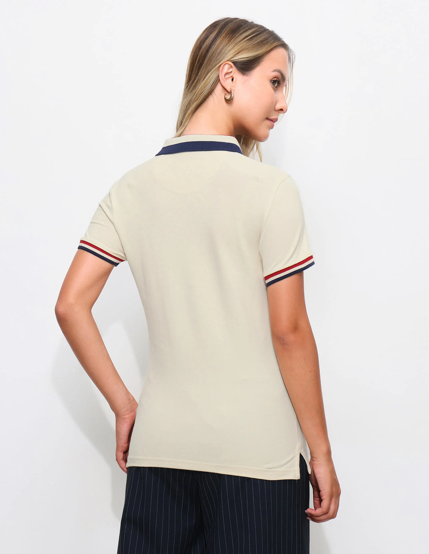 Striped Collar Polo Shirt - Image 5