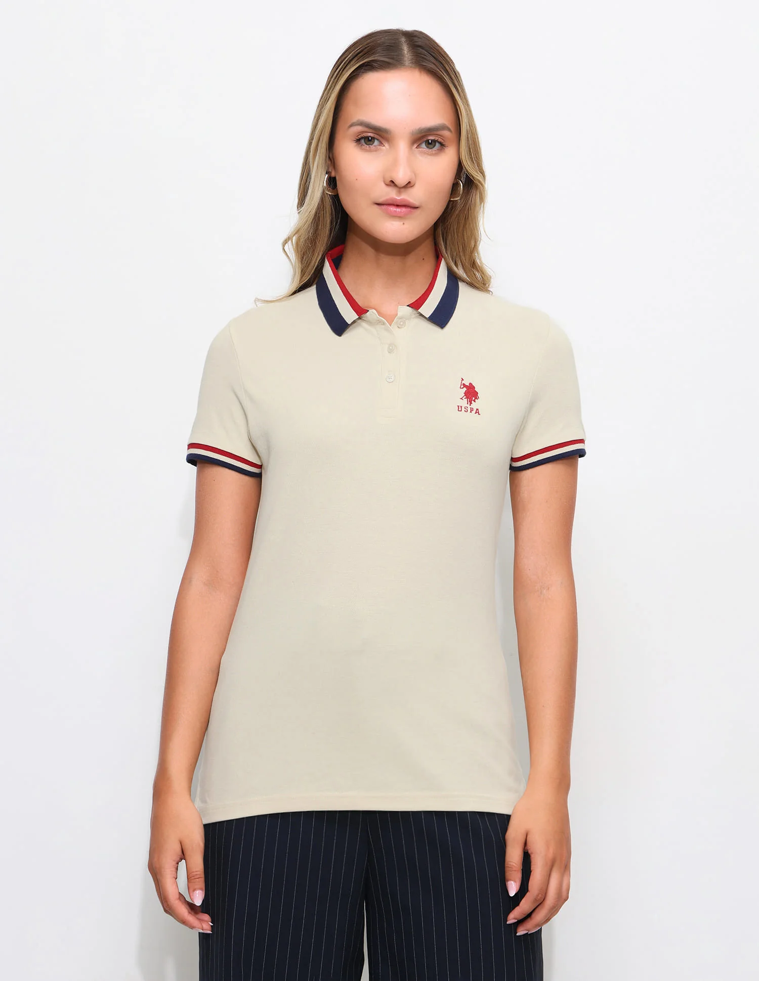 Striped Collar Polo Shirt - Image 6