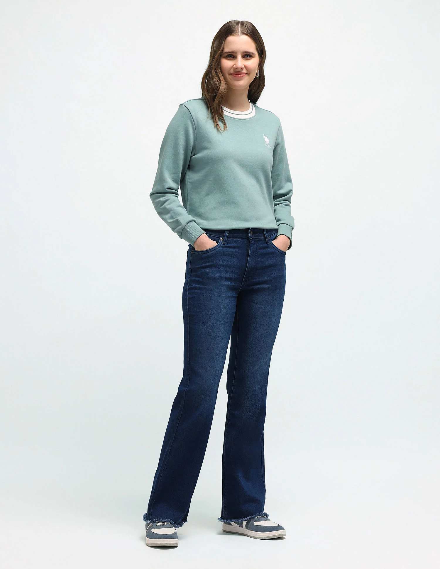 Striped Crew Neck Sweatshirt - Image 3