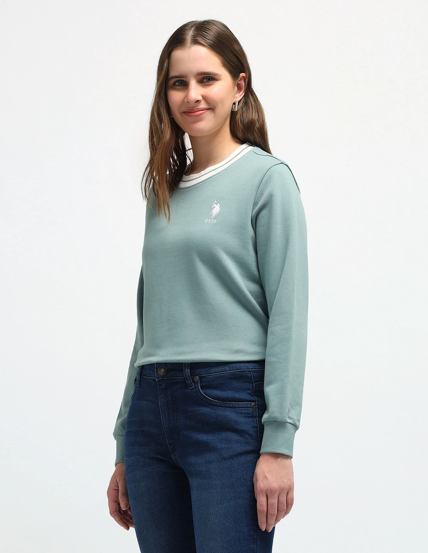 Striped Crew Neck Sweatshirt - Image 4