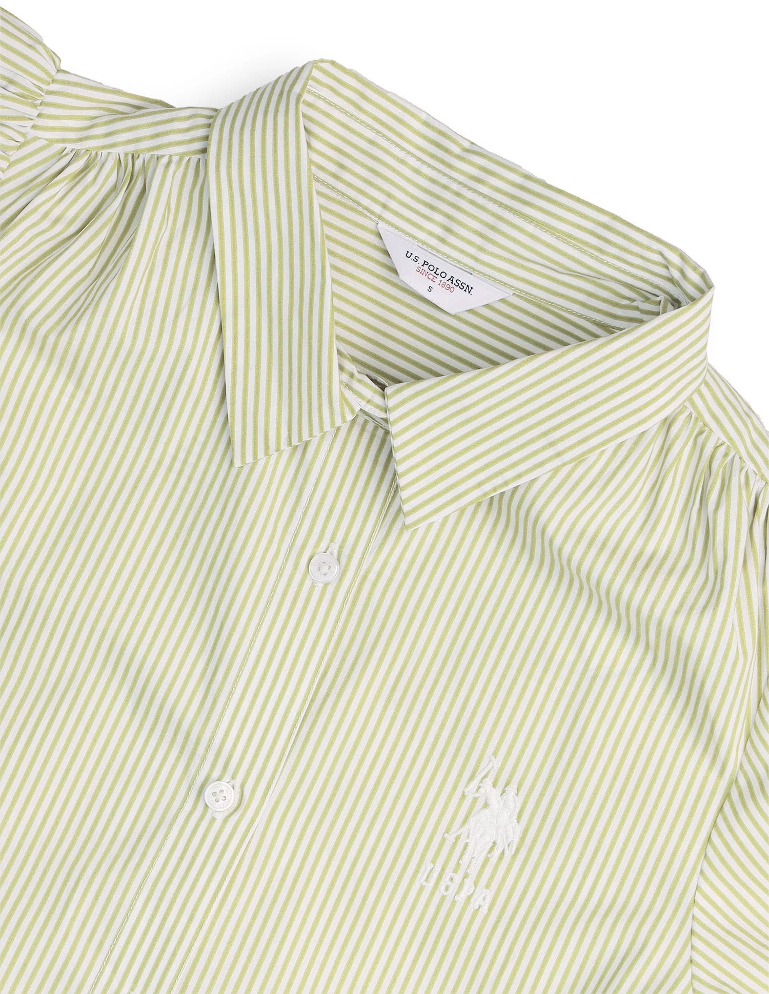 Striped Midi Shirt Dress With Belt - Image 8