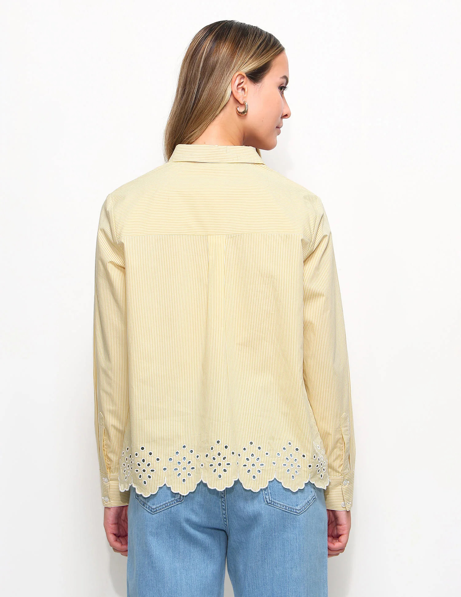 Striped Shirt With Schiffli Border - Image 5