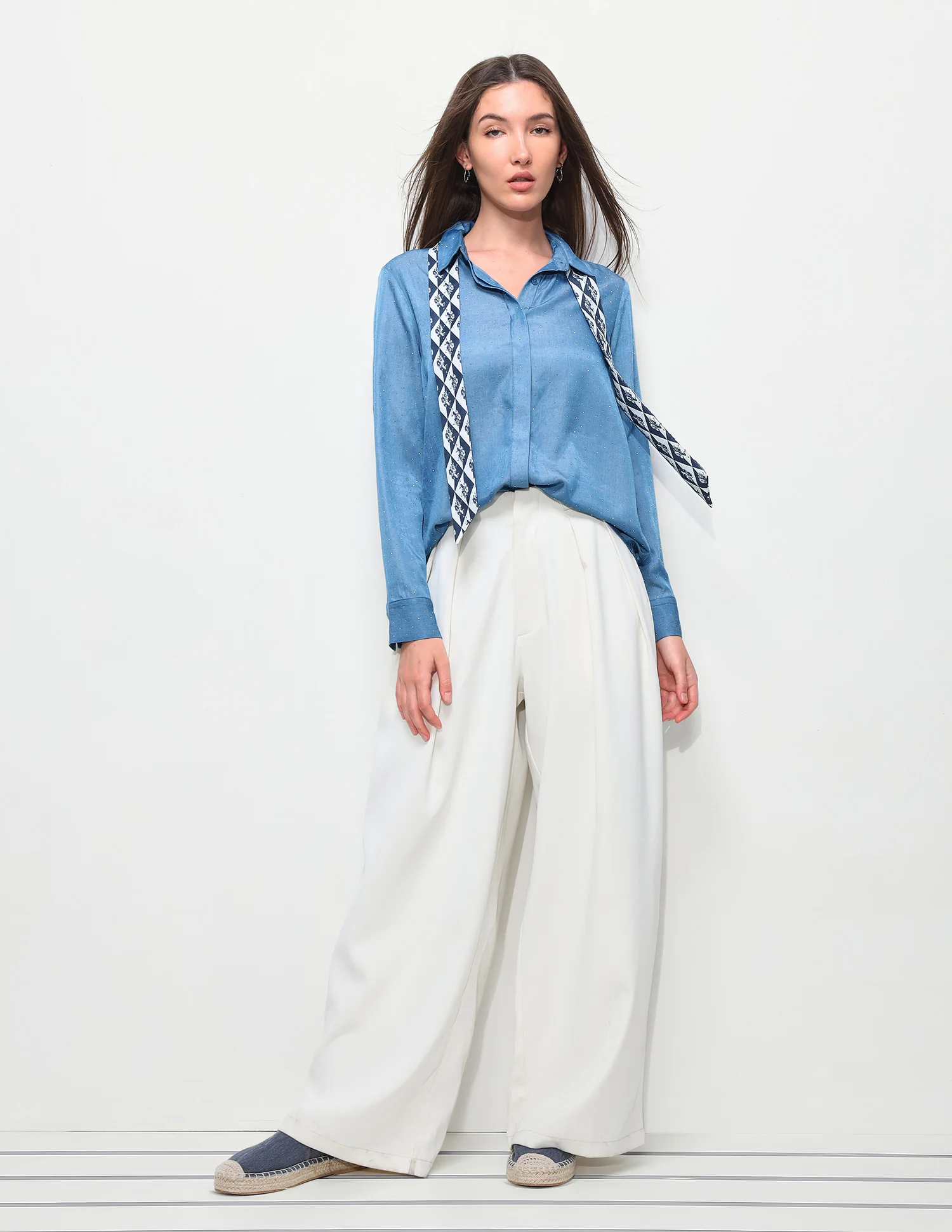 Stud Embellished Regular Fit Shirt - Image 3