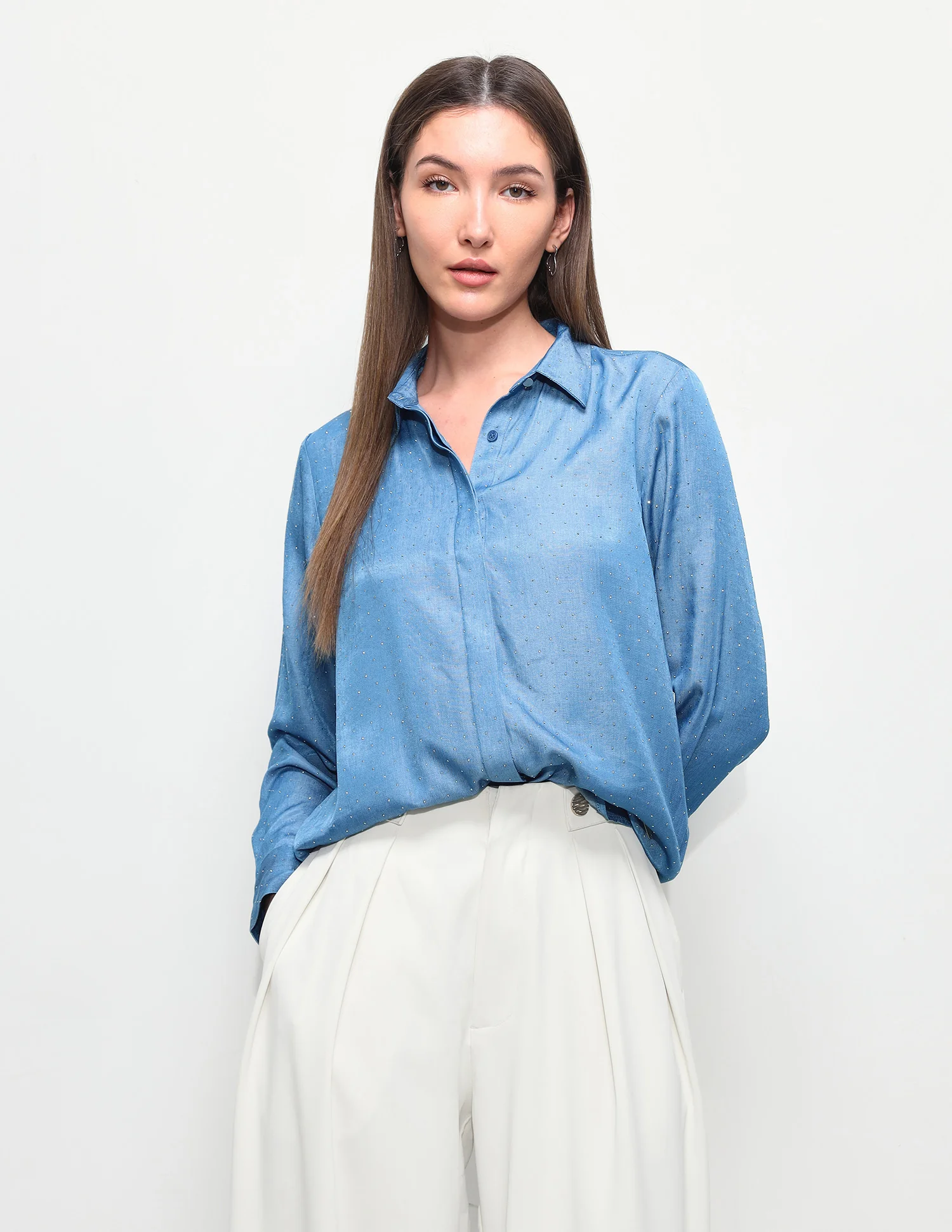 Stud Embellished Regular Fit Shirt - Image 6