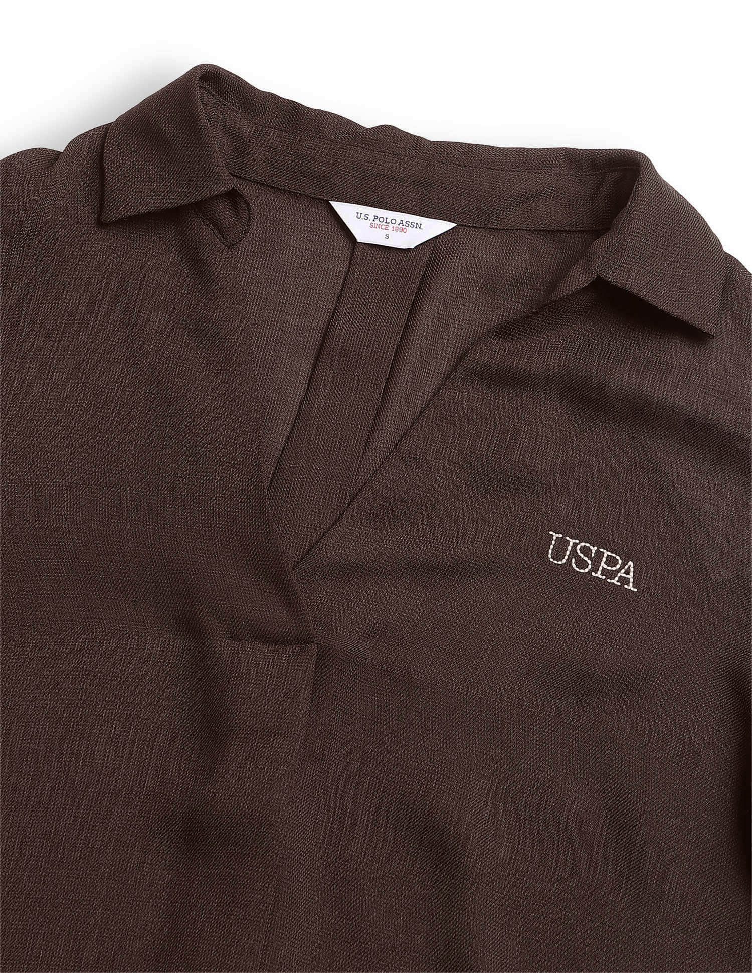 Textured Knotch Collar Top - Image 8
