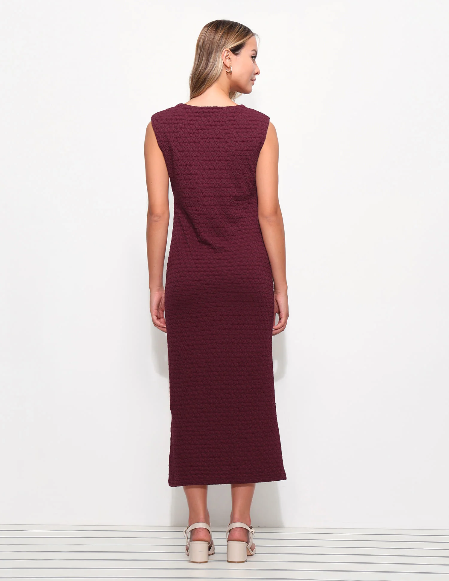 Textured Midi Sheath Dress - Image 5