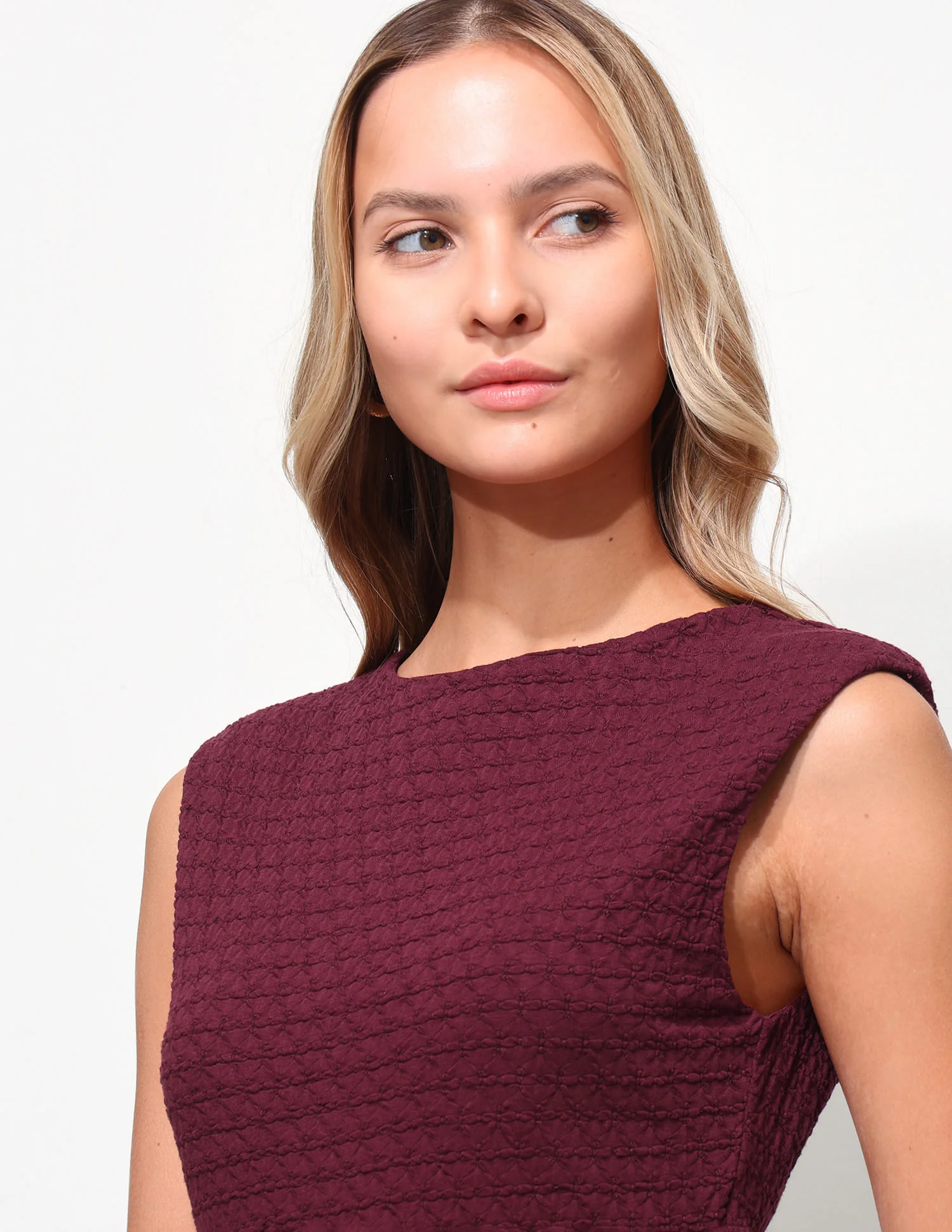 Textured Midi Sheath Dress - Image 7