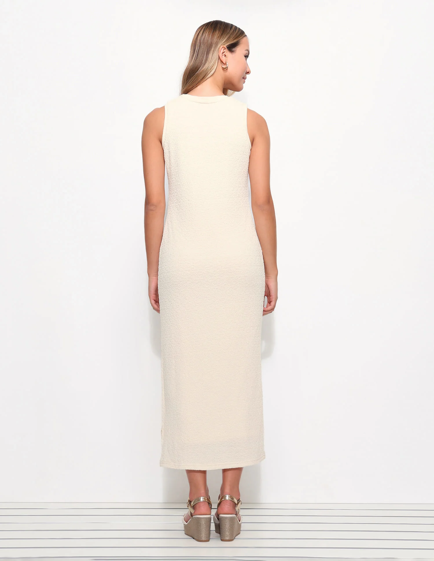 Textured Midi Sheath Dress - Image 5