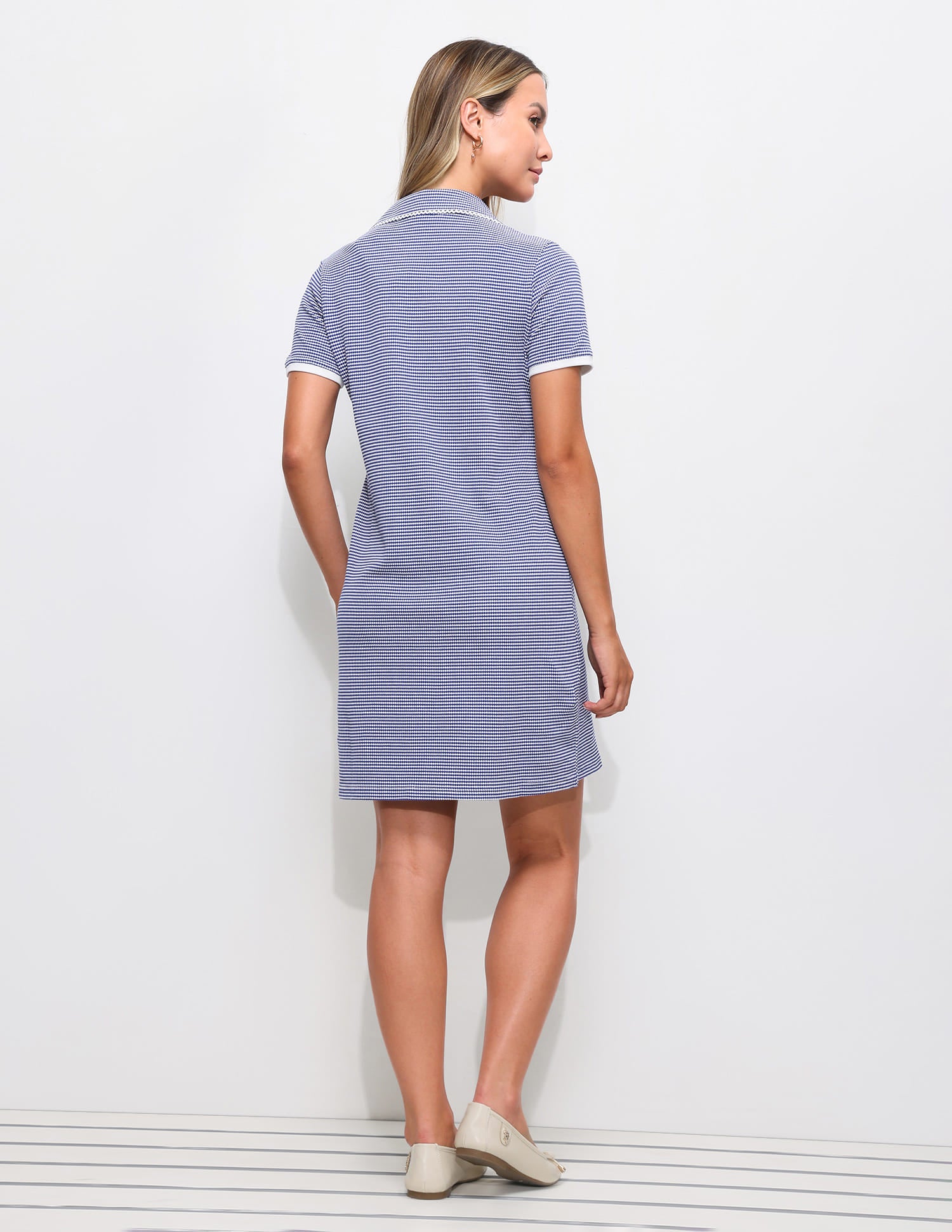 Textured Mock Pocket Dress - Image 5