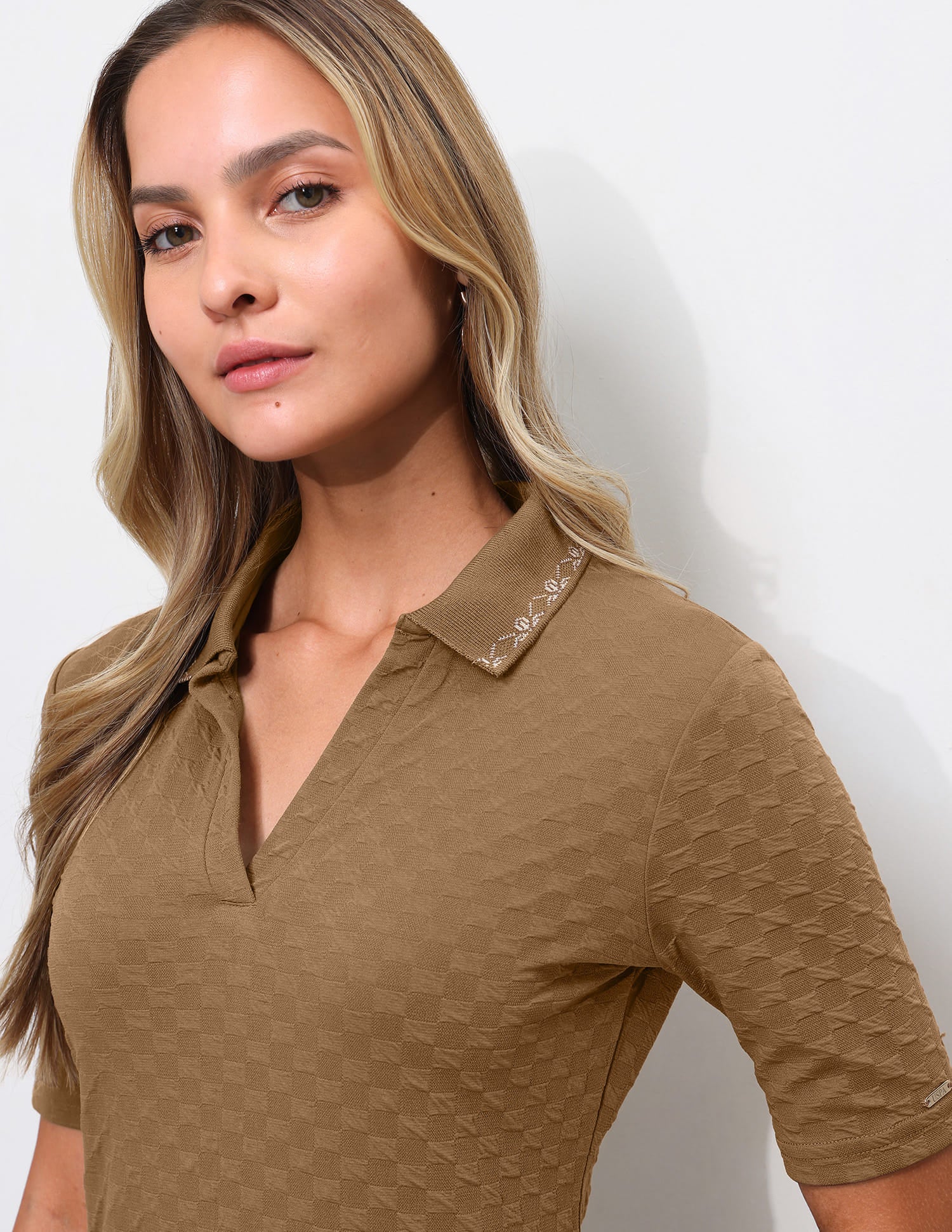 Textured Polo Dress - Image 7