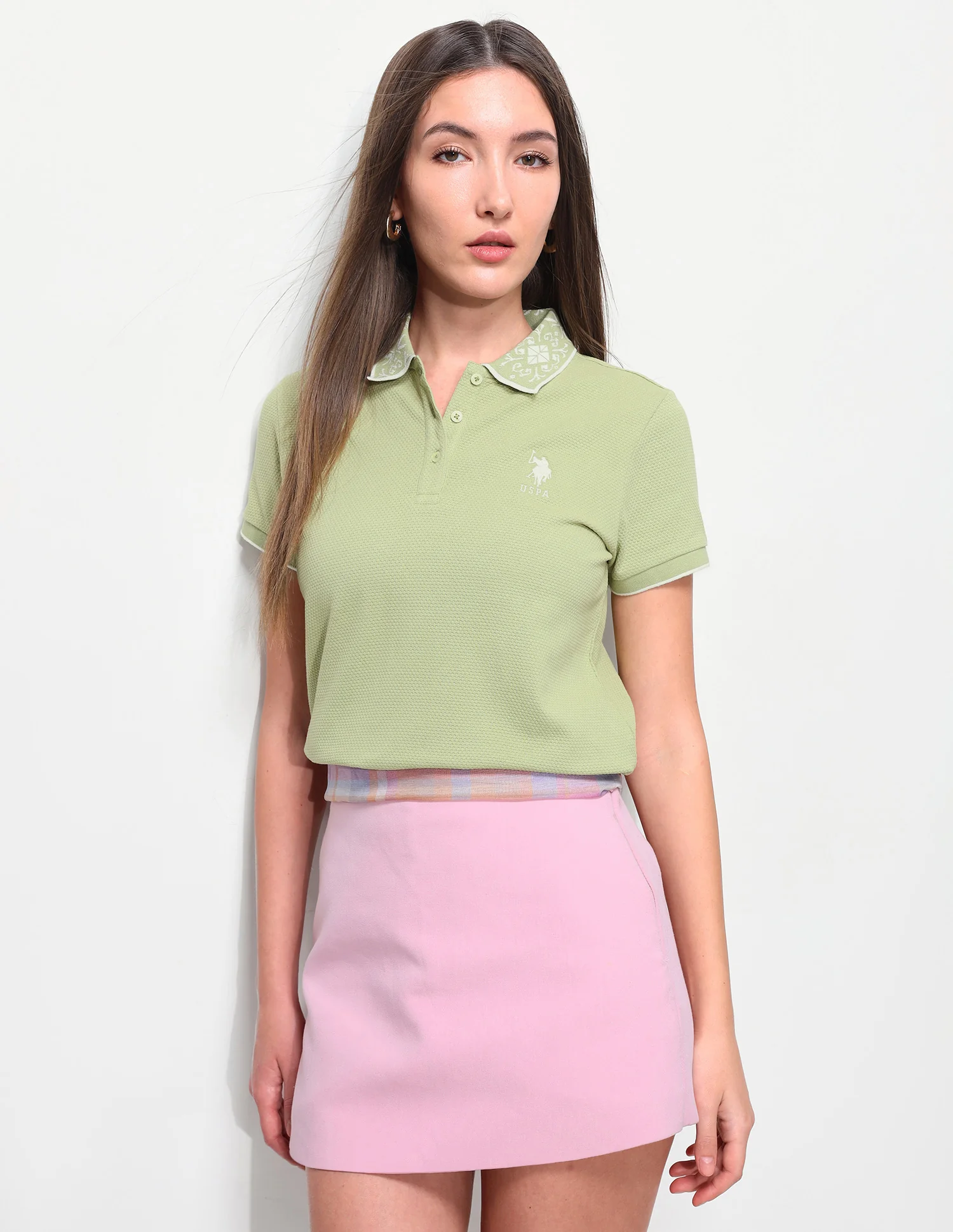 Textured Regular Fit Polo Shirt
