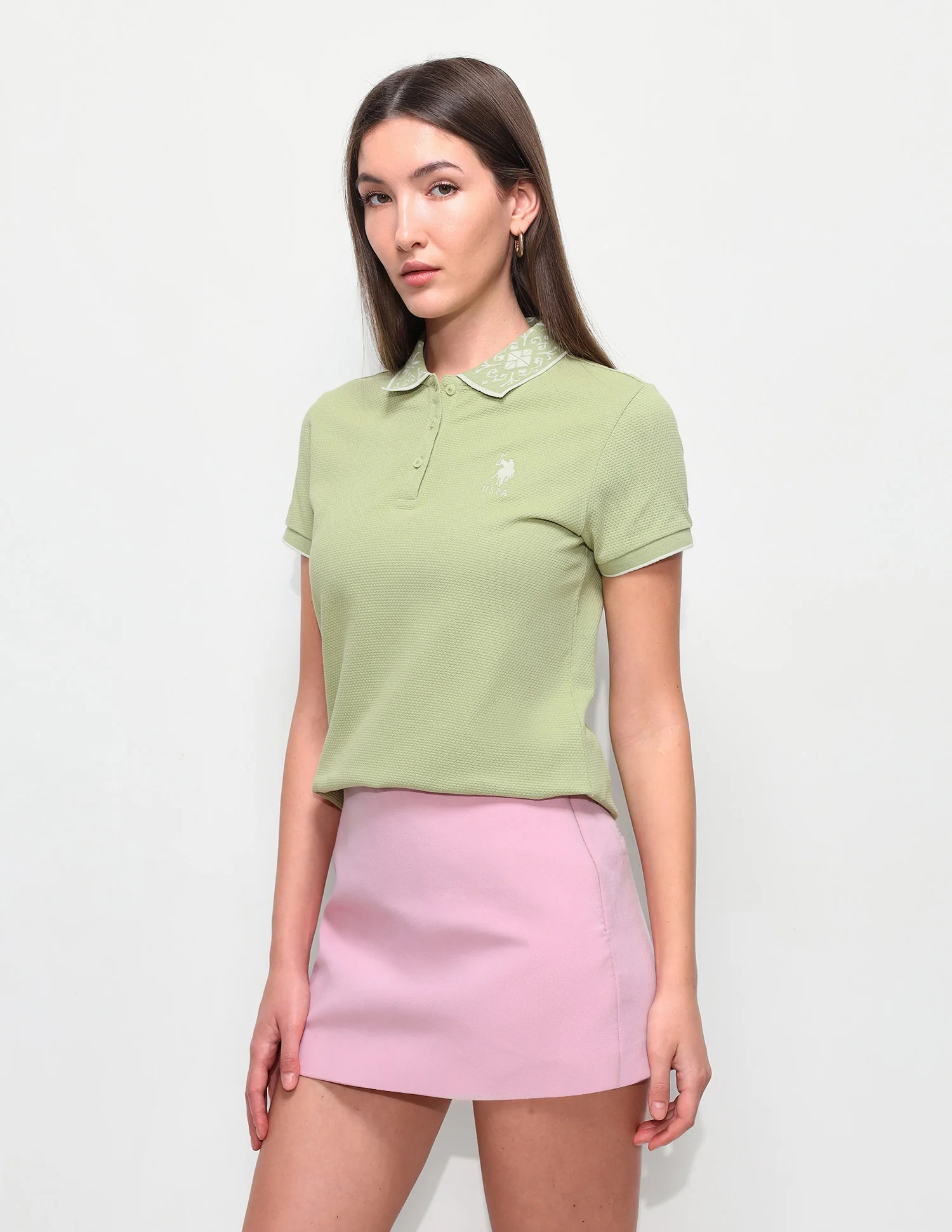 Textured Regular Fit Polo Shirt - Image 4